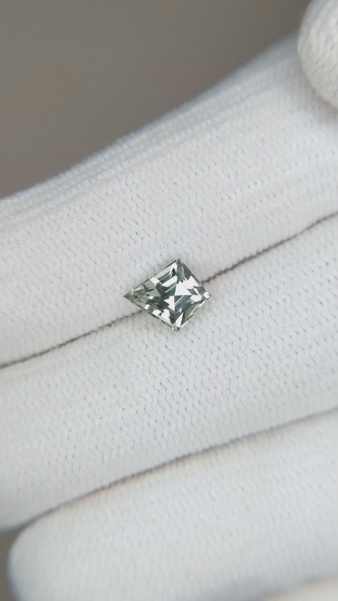 0.97 Ct. Green Sapphire from Montana Size Video
