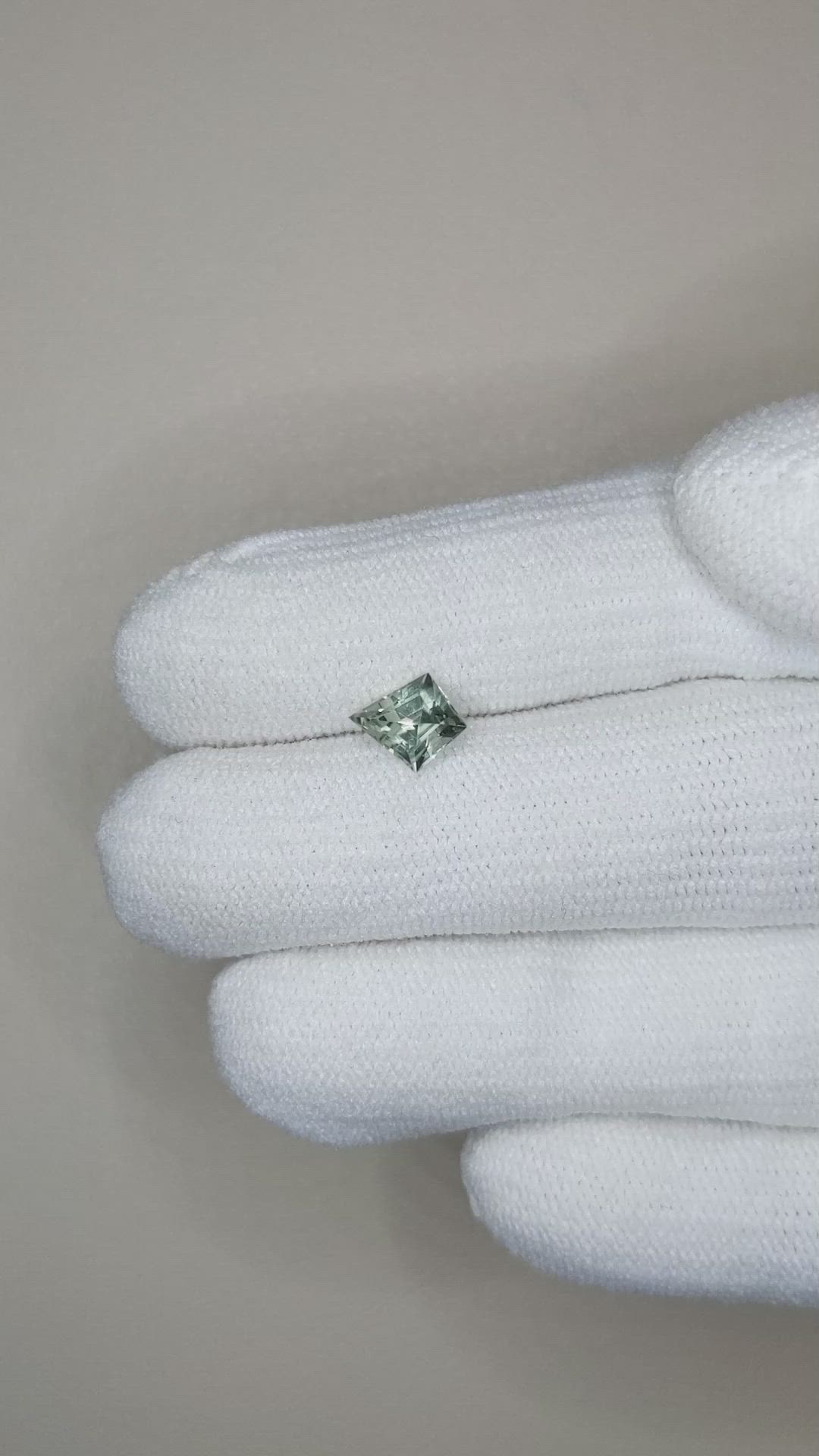 0.97 Ct. Green Sapphire from Montana Size Video