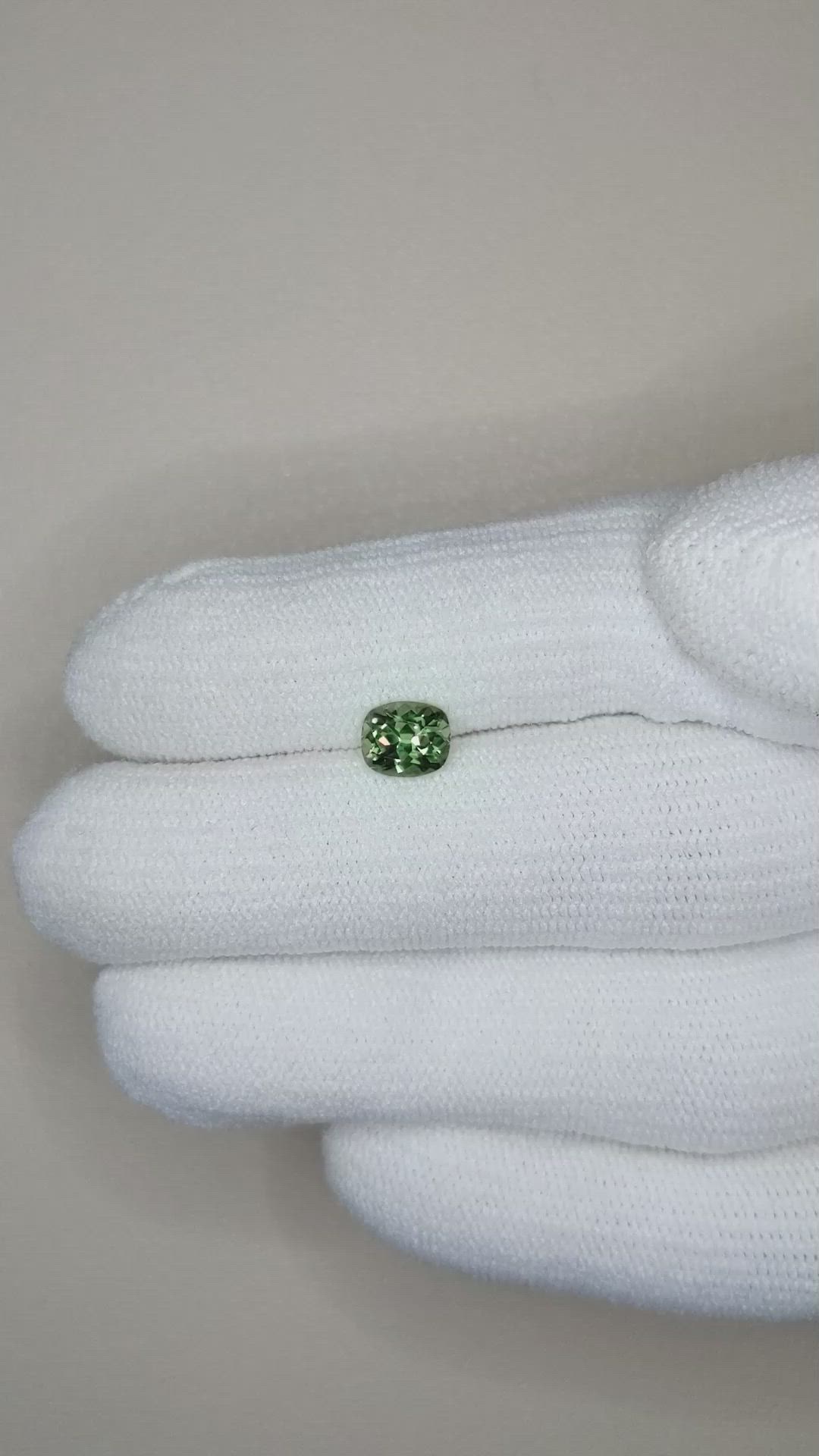 1.00 Ct. Green Sapphire from Montana Size Video