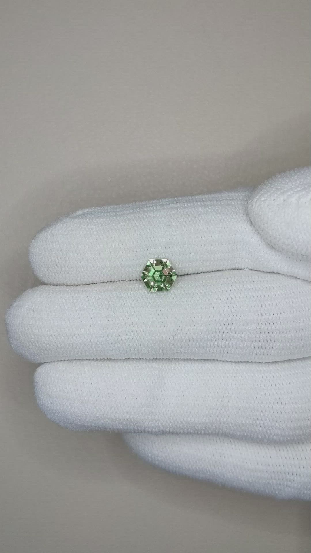 1.00 Ct. Green Sapphire from Montana Size Video