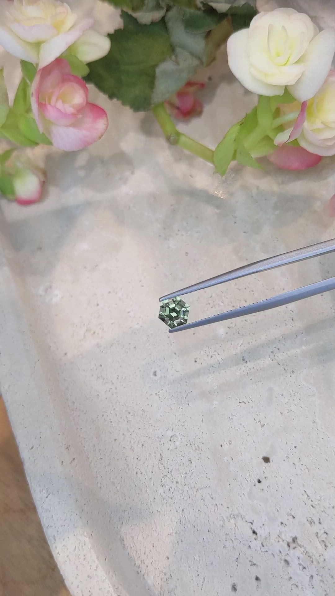 1.00 Ct. Green Sapphire from Montana Size Video