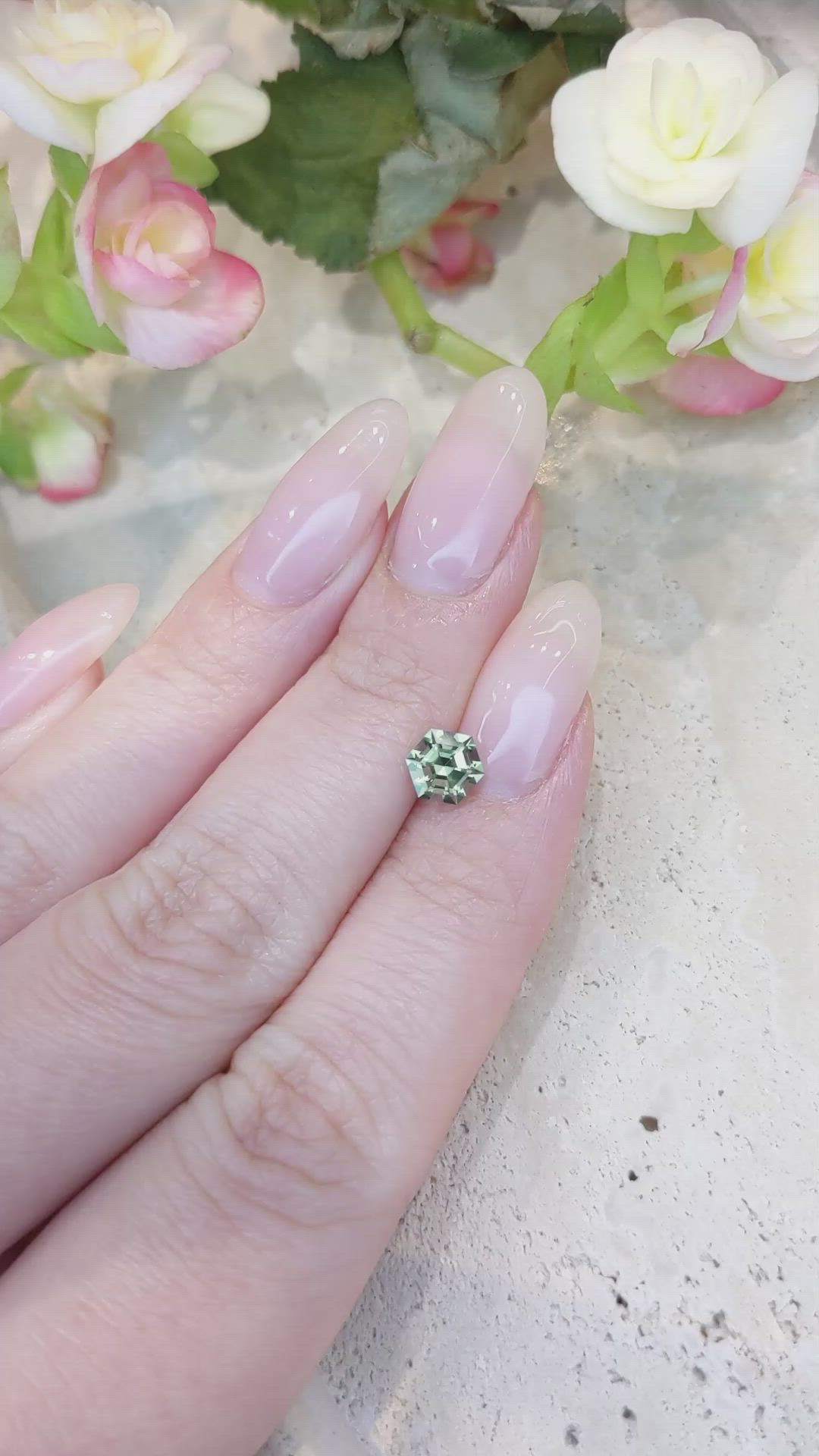 1.00 Ct. Green Sapphire from Montana Size Video