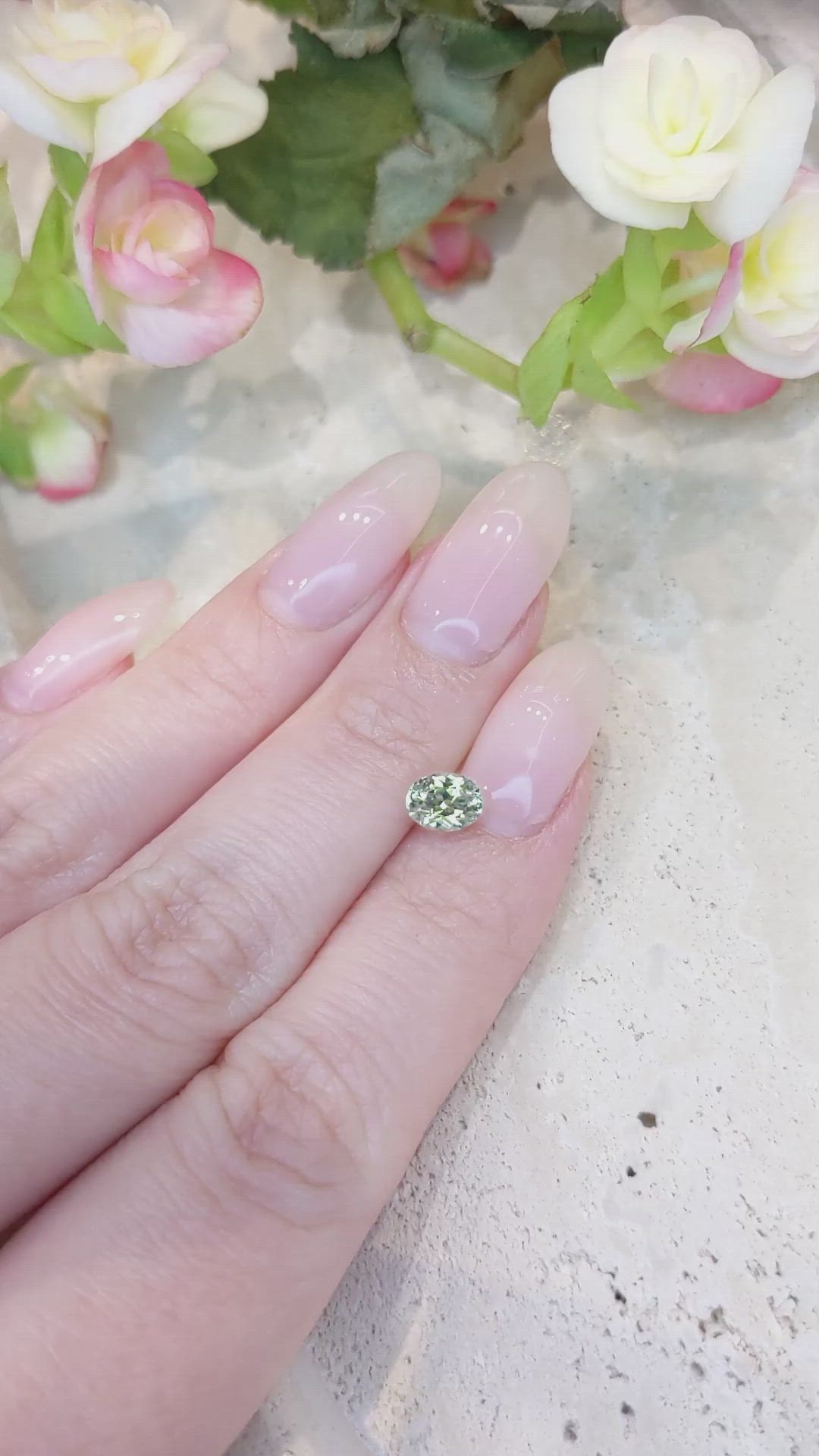 1.01 Ct. Green Sapphire from Montana Size Video