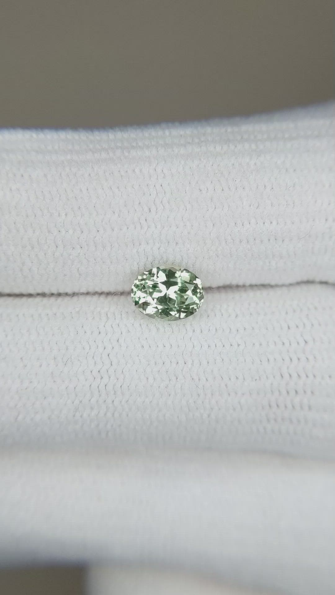 1.01 Ct. Green Sapphire from Montana Size Video