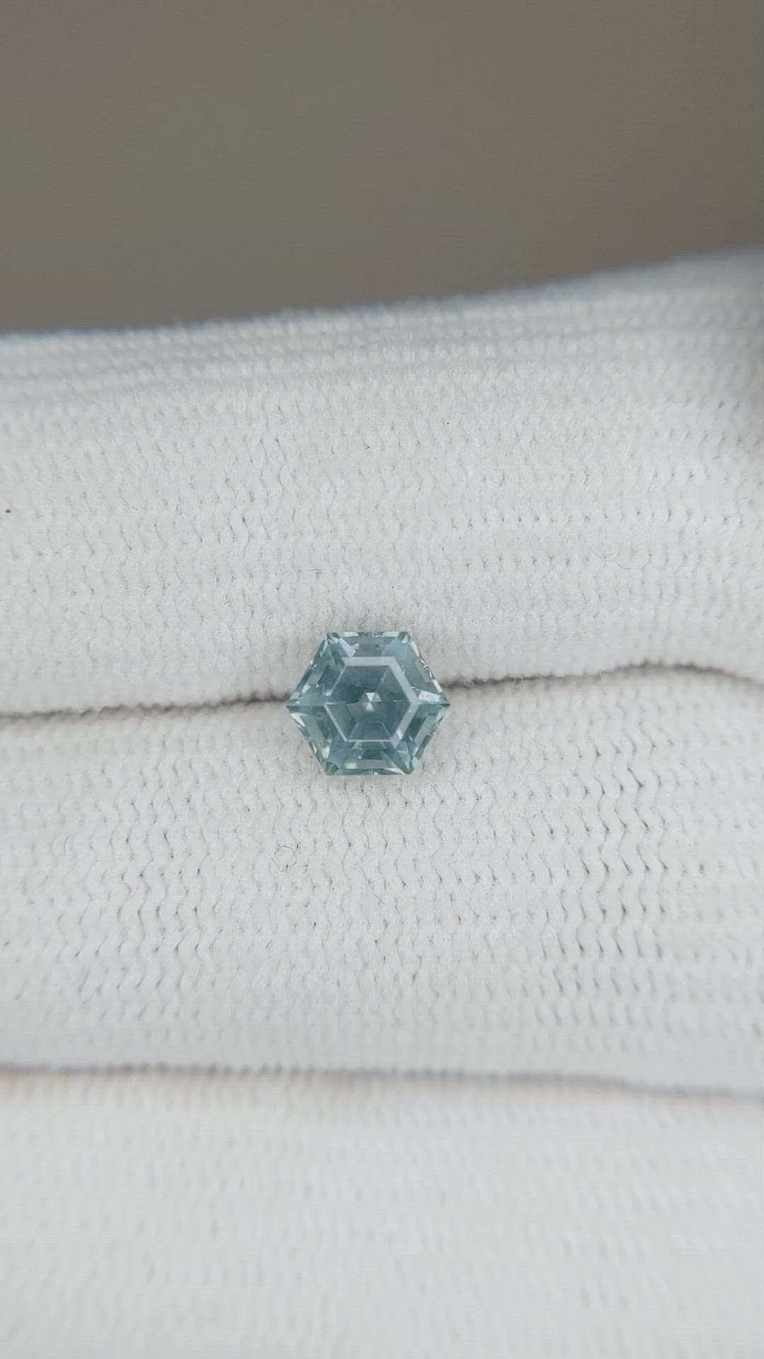 1.02 Ct. Greyish Blue Sapphire from Montana Size Video