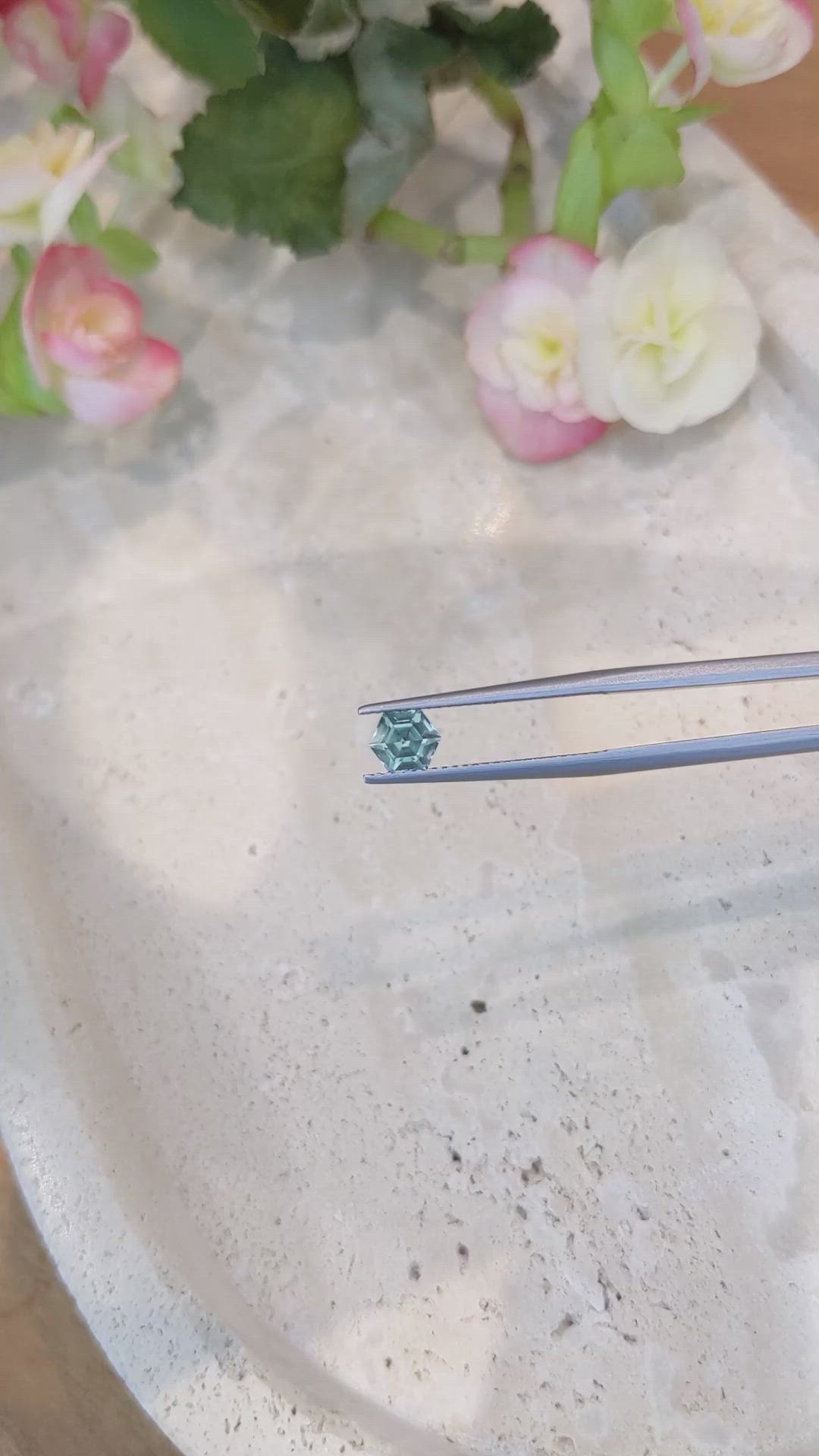 1.02 Ct. Greyish Blue Sapphire from Montana Size Video
