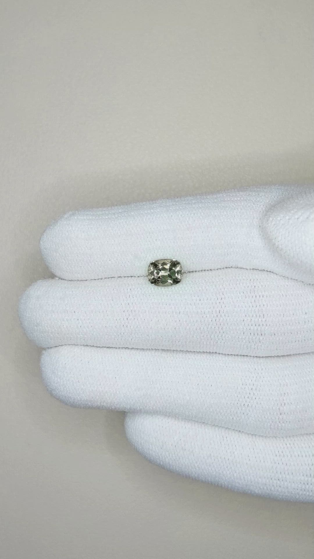 1.05 Ct. Yellowish Green Sapphire from Montana Size Video