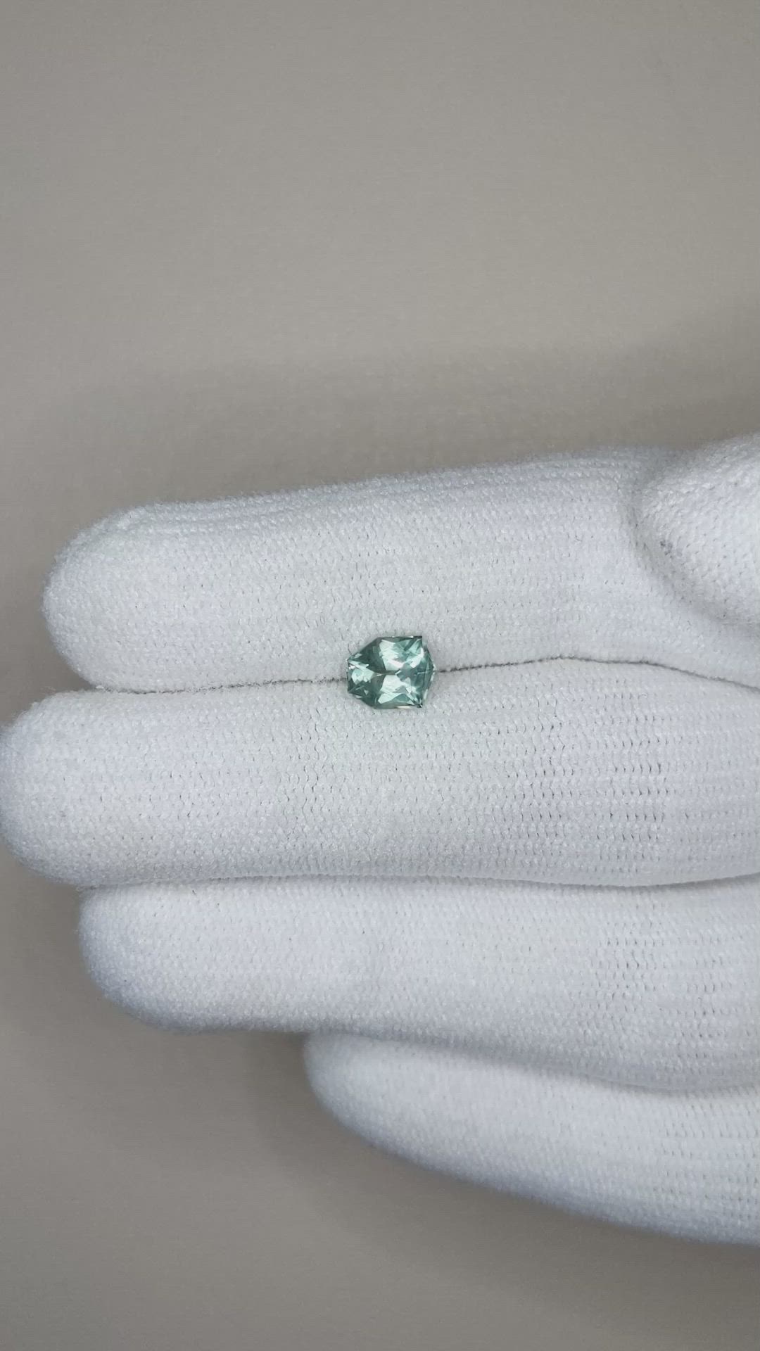 1.15 Ct. Bluish Green Sapphire from Montana Size Video