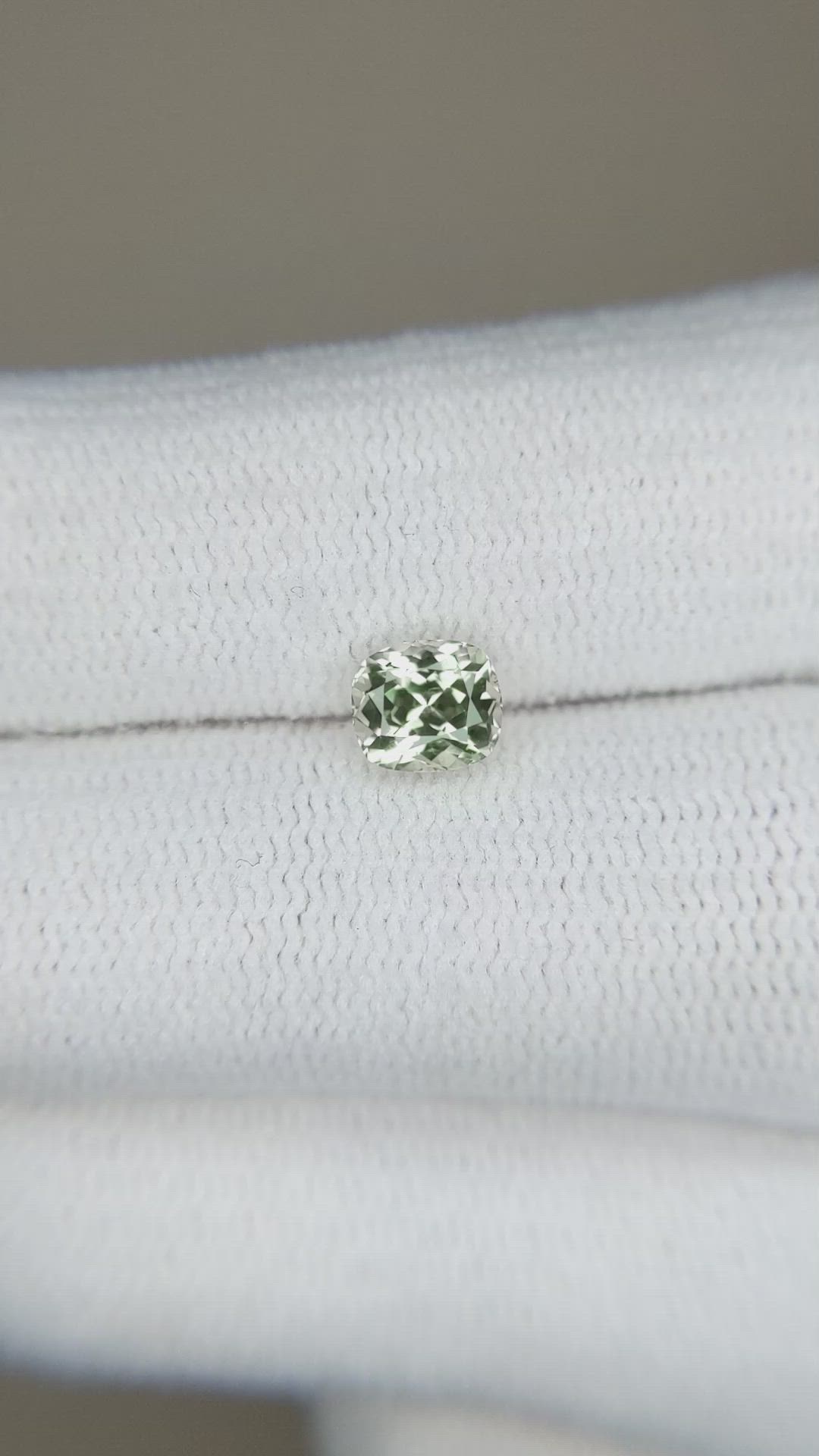 0.90 Ct. Green Sapphire from Montana Size Video