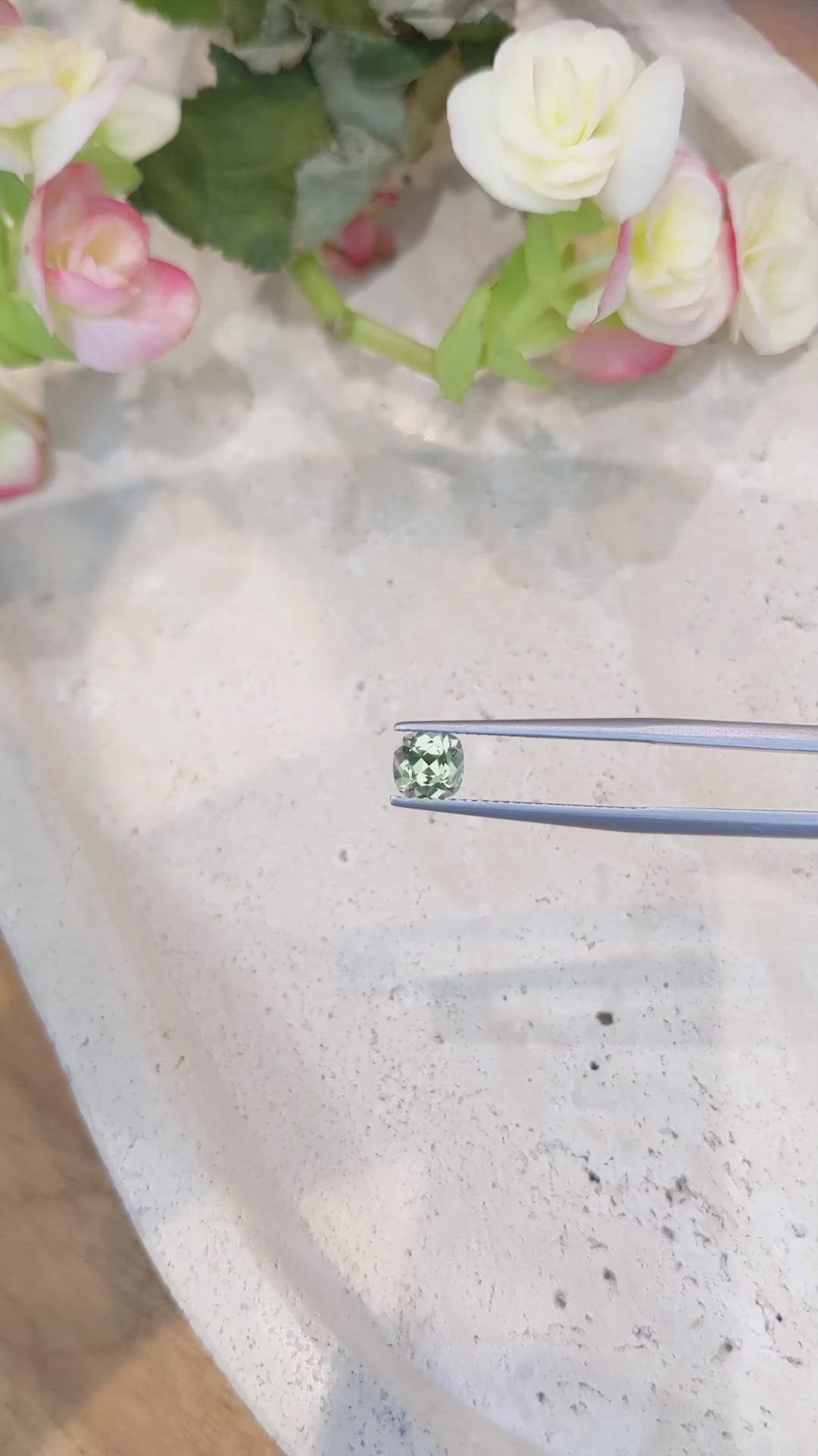 1.00 Ct. Green Sapphire from Montana Size Video