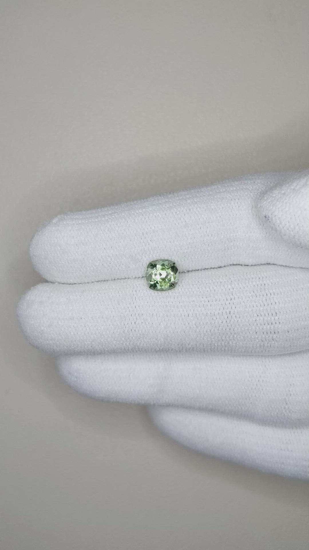 1.00 Ct. Green Sapphire from Montana Size Video