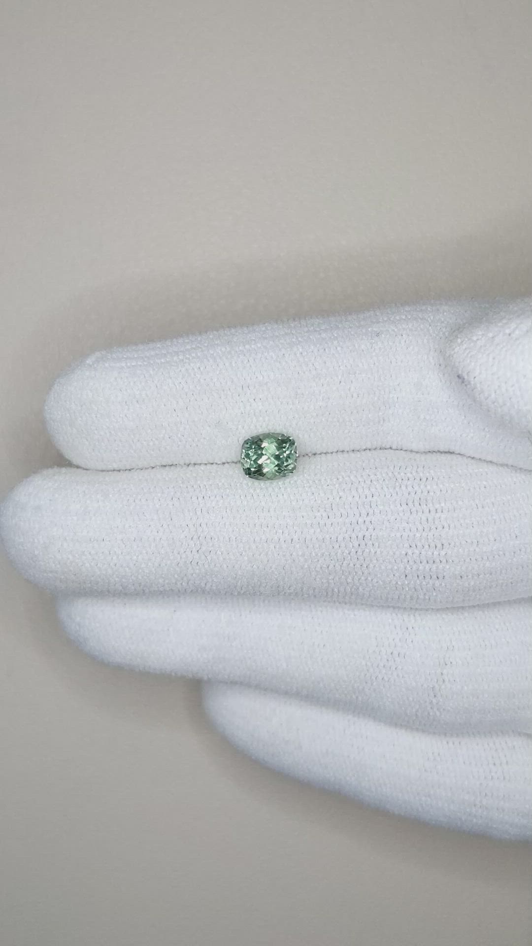 1.05 Ct. Green Sapphire from Montana Size Video