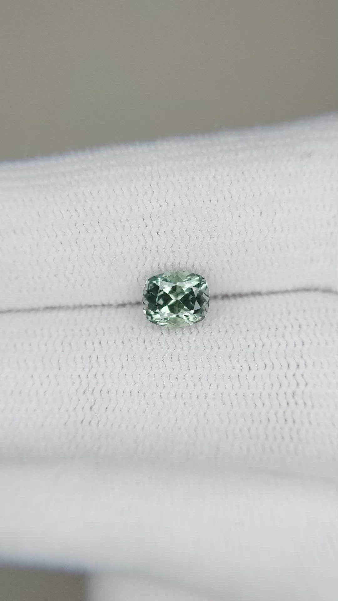 1.05 Ct. Green Sapphire from Montana Size Video