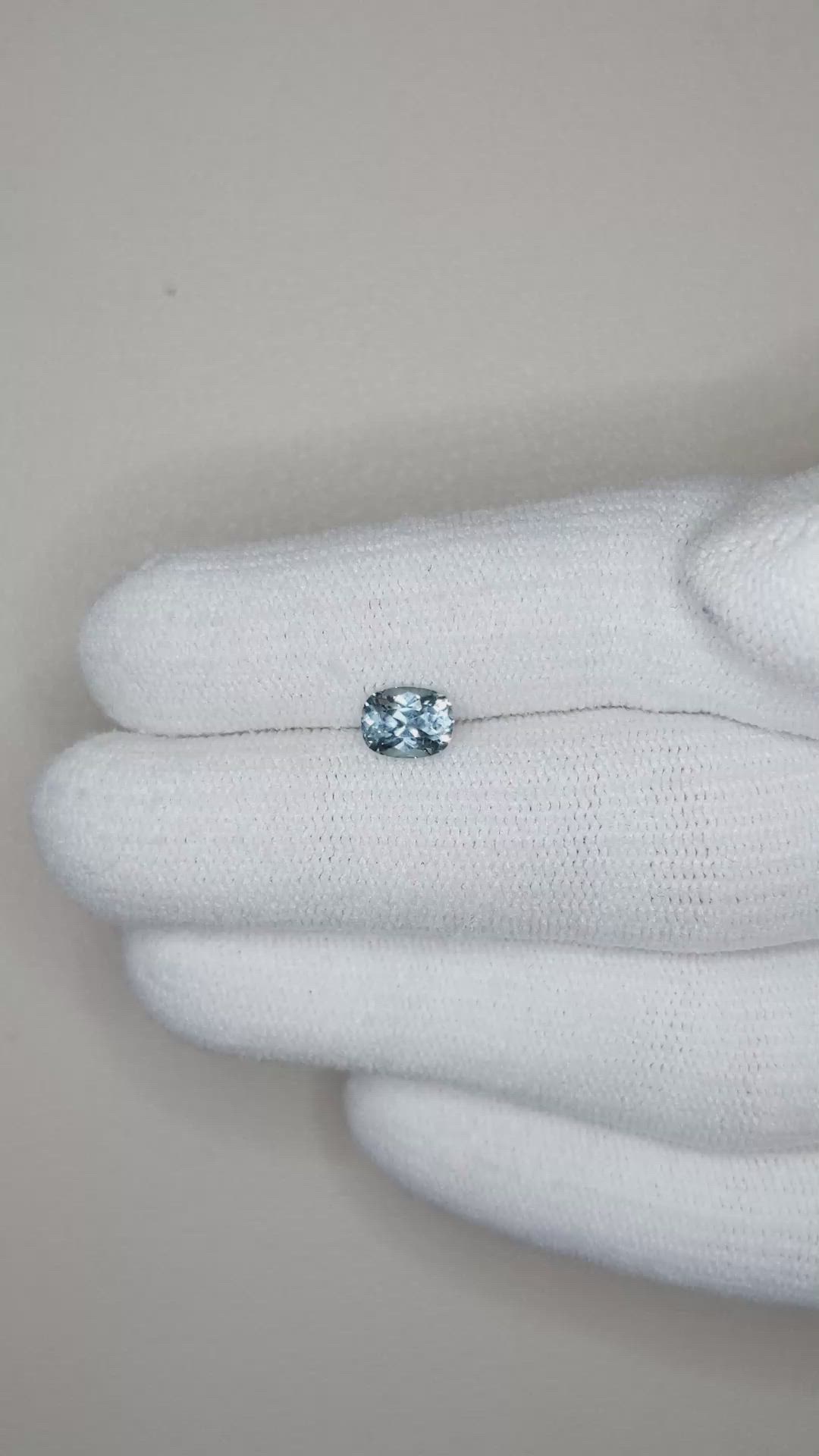 1.01 Ct. Greyish Blue Sapphire from Montana Size Video