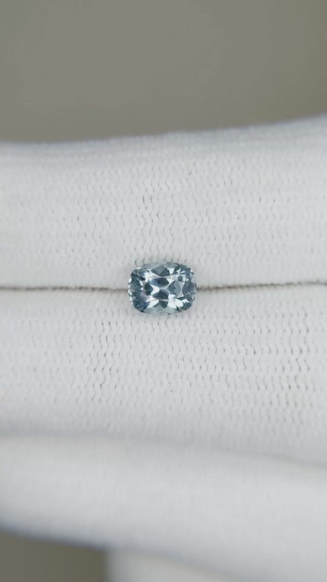 1.01 Ct. Greyish Blue Sapphire from Montana Size Video