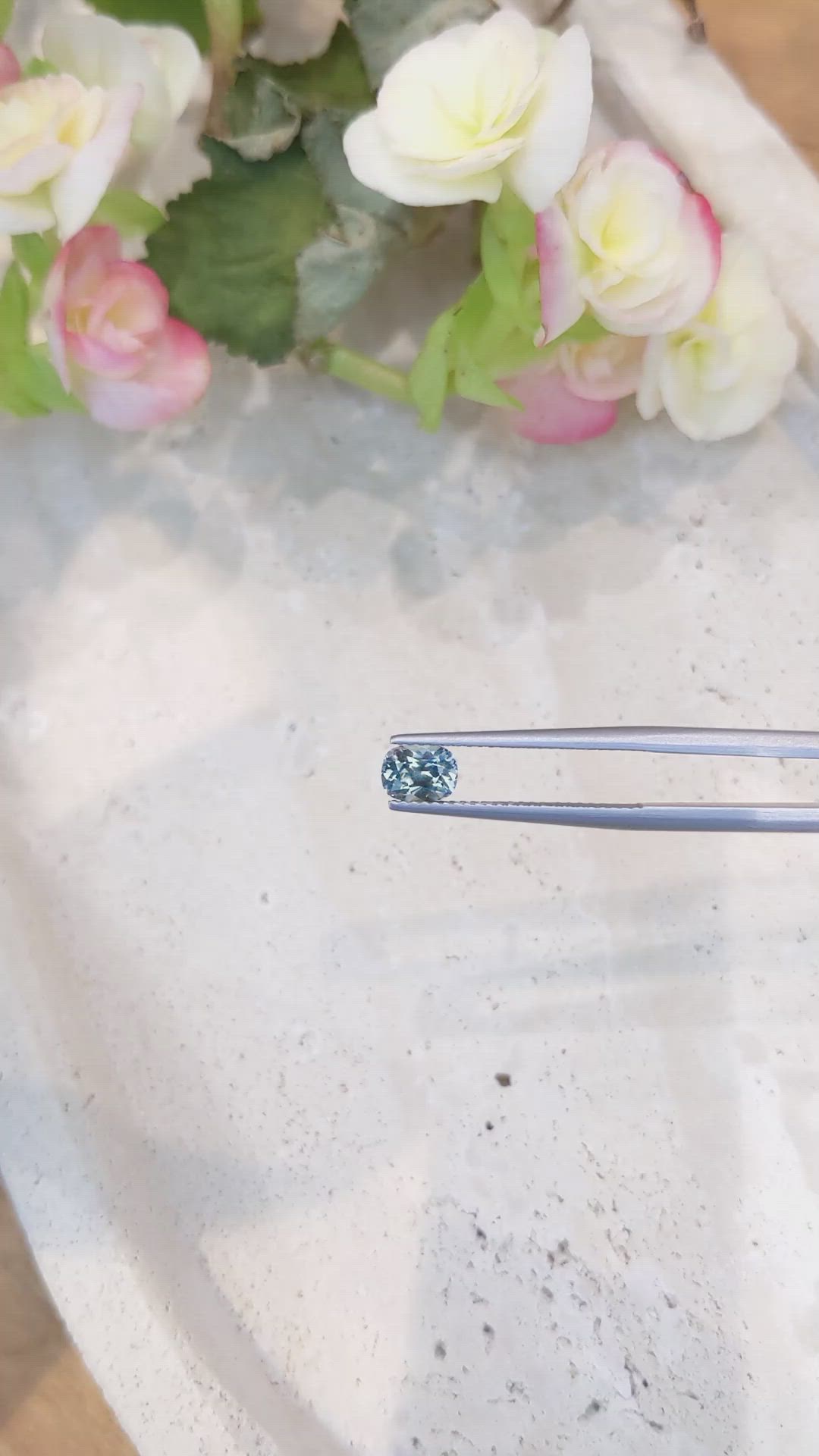 1.01 Ct. Greyish Blue Sapphire from Montana Size Video