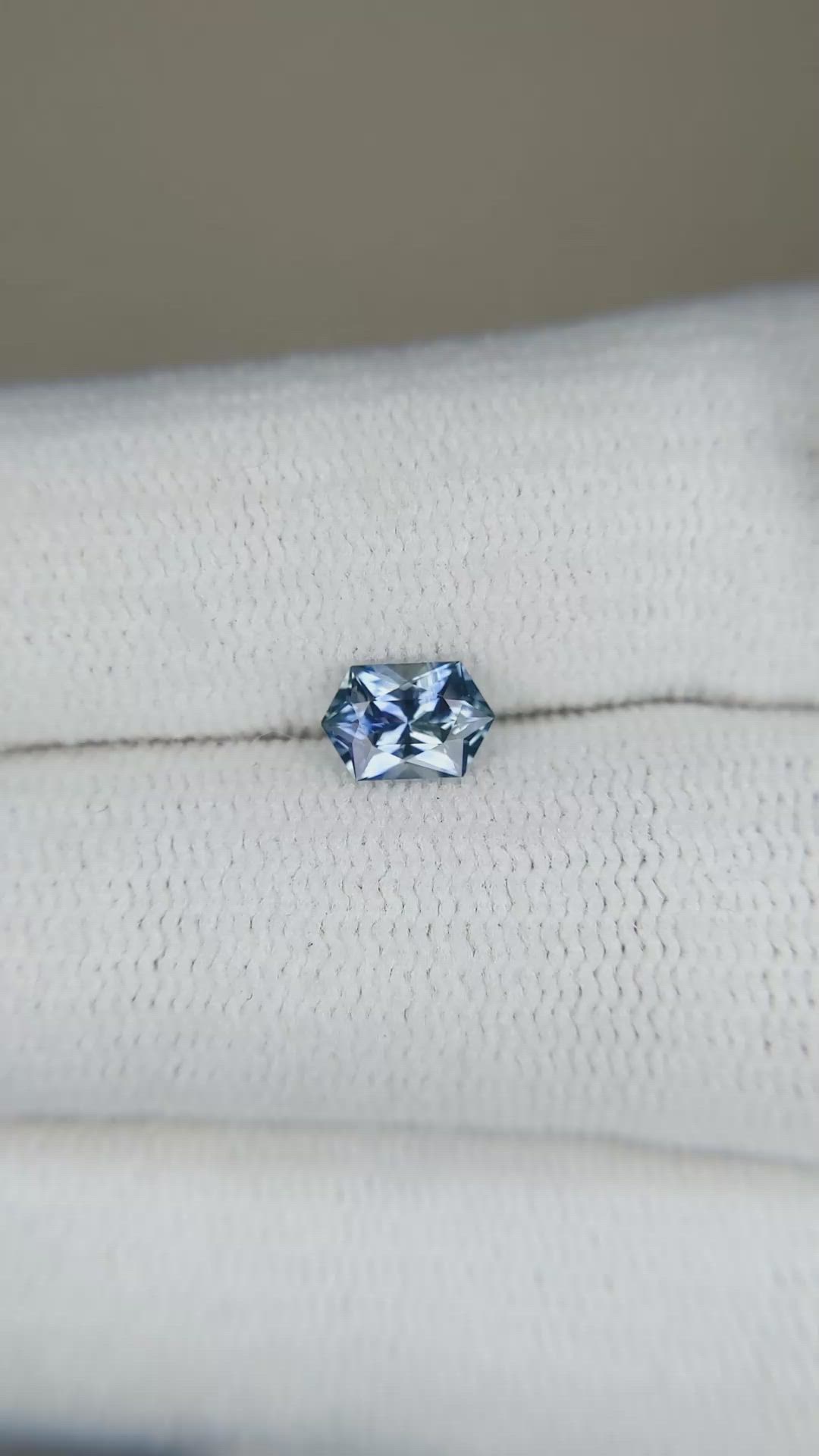 0.62 Ct. Greenish Blue Sapphire from Montana Size Video