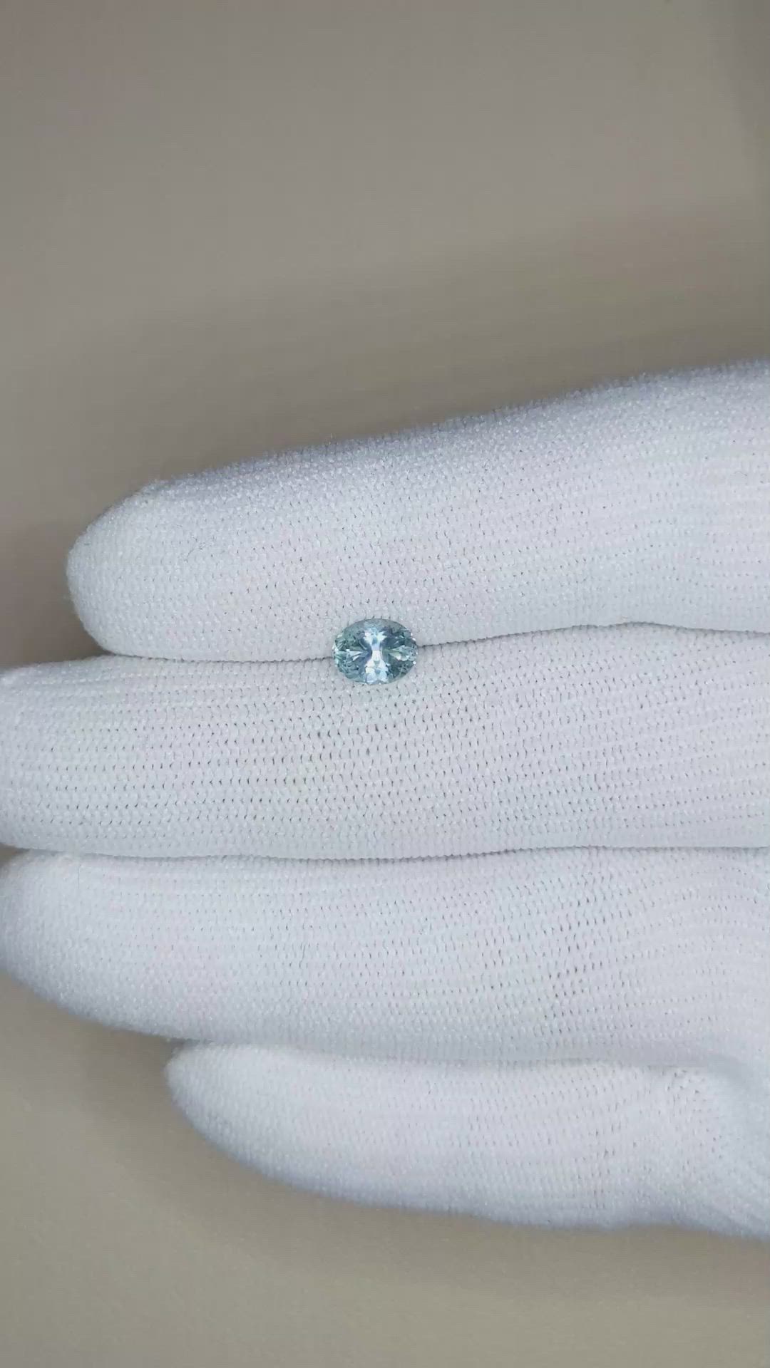 0.87 Ct. Blue Sapphire from Montana Size Video