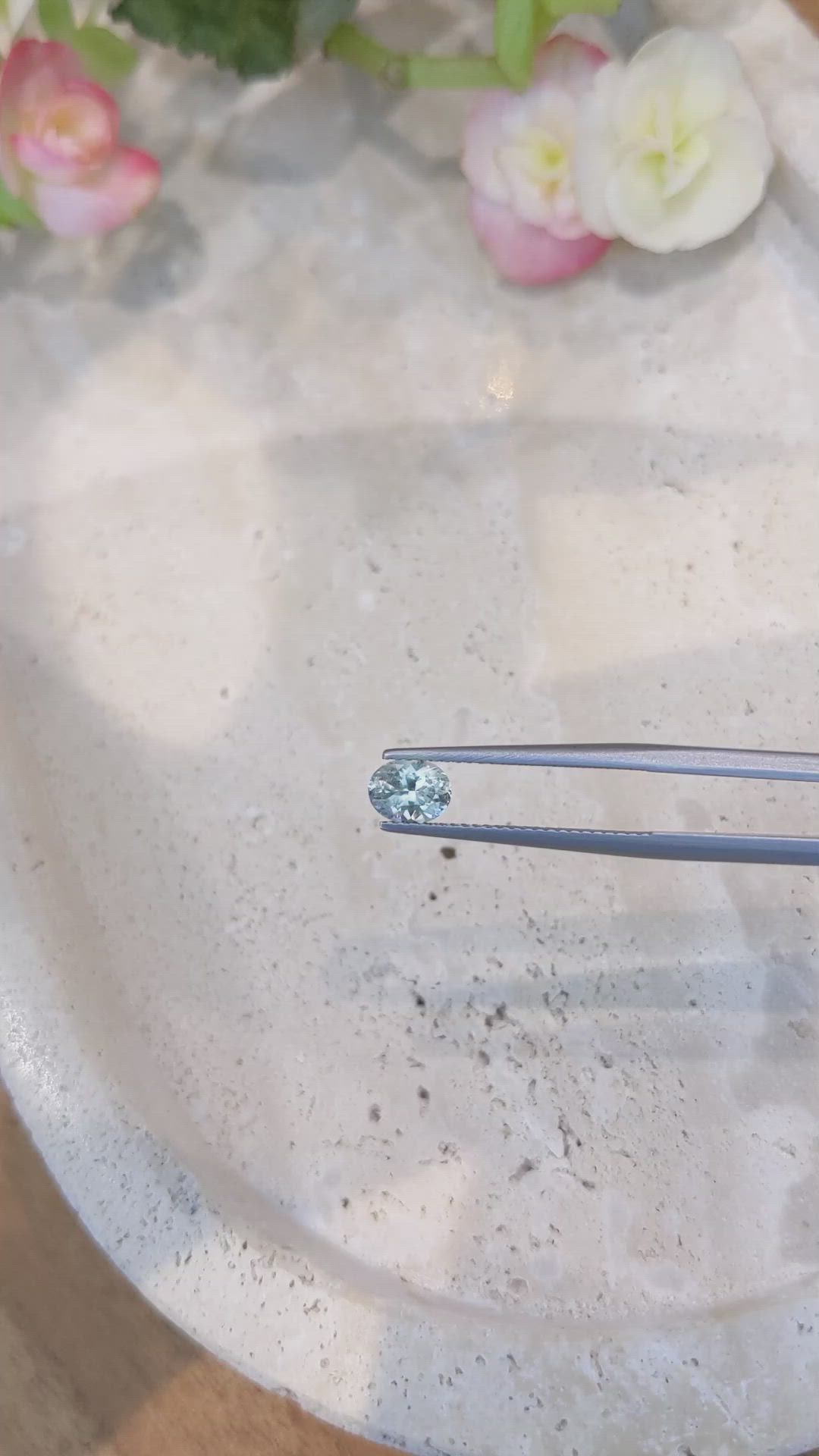 0.87 Ct. Blue Sapphire from Montana Size Video