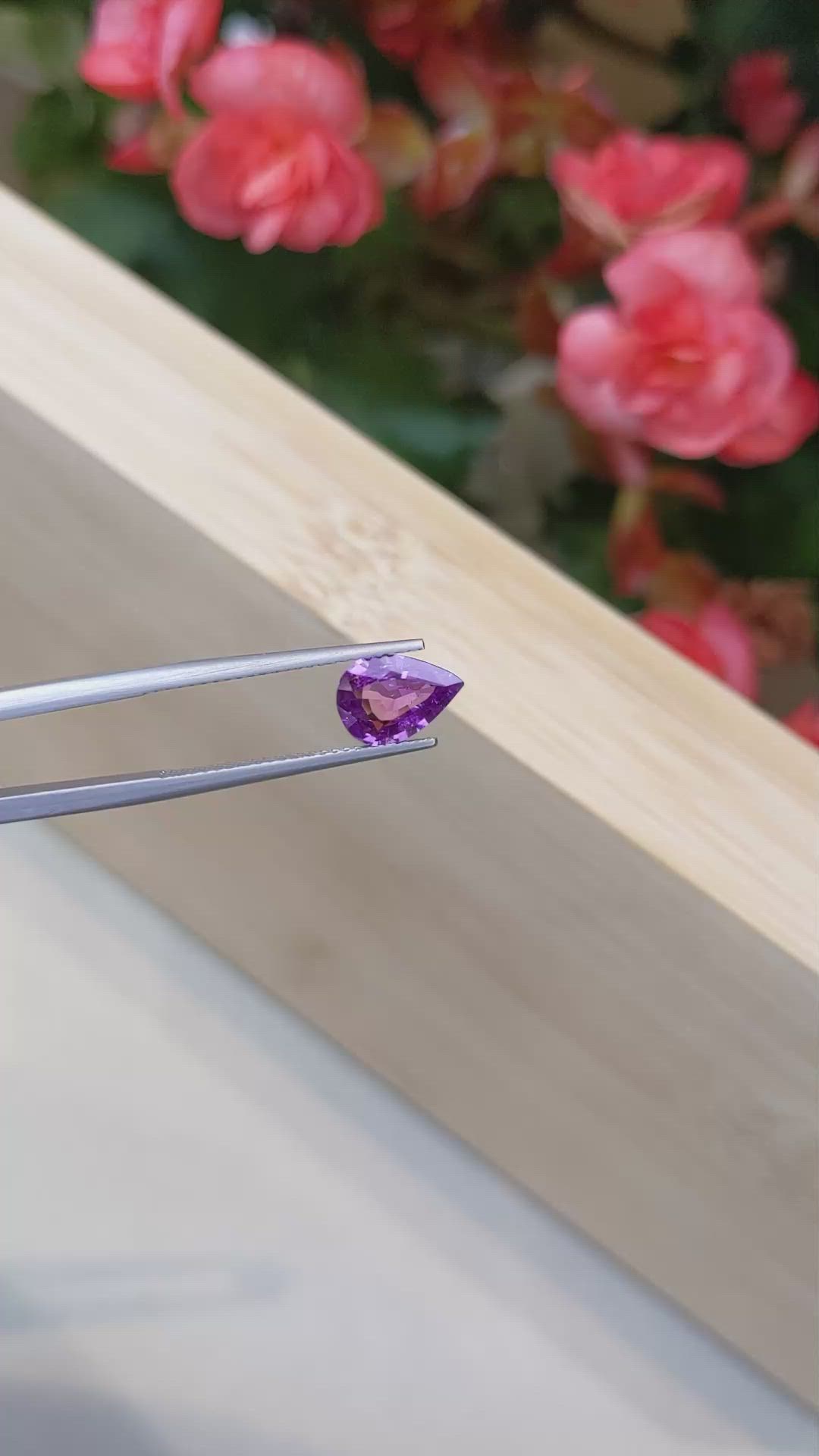 1.58 Ct. Purple Sapphire from Ceylon (Sri Lanka) Size Video