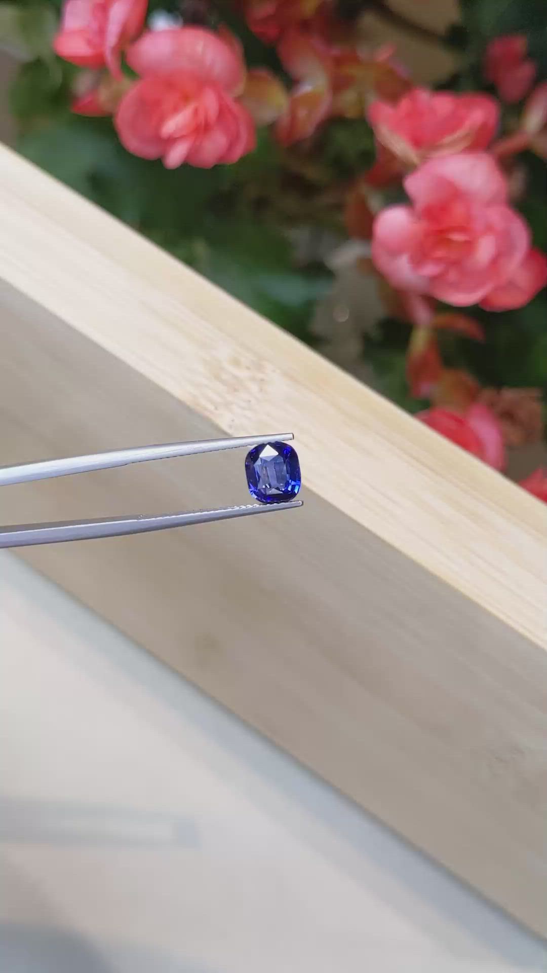 2.02 Ct. Blue Sapphire from Ceylon (Sri Lanka) Size Video