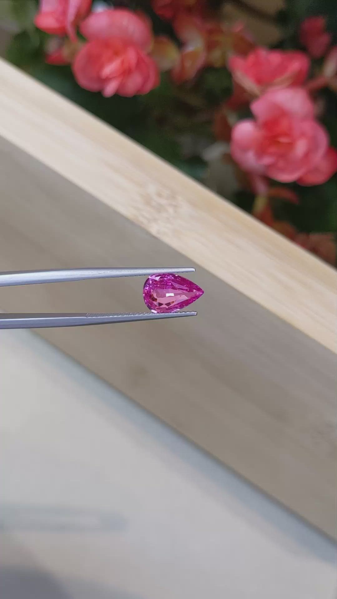 2.55 Ct. Pink Sapphire from Ceylon (Sri Lanka) Size Video