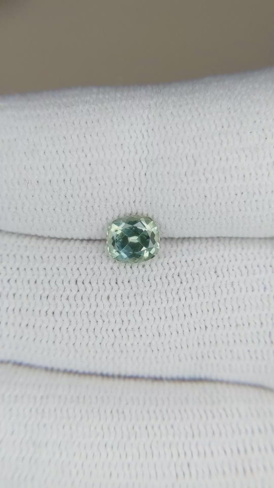 0.87 Ct. Bluish Green Sapphire from Montana Size Video