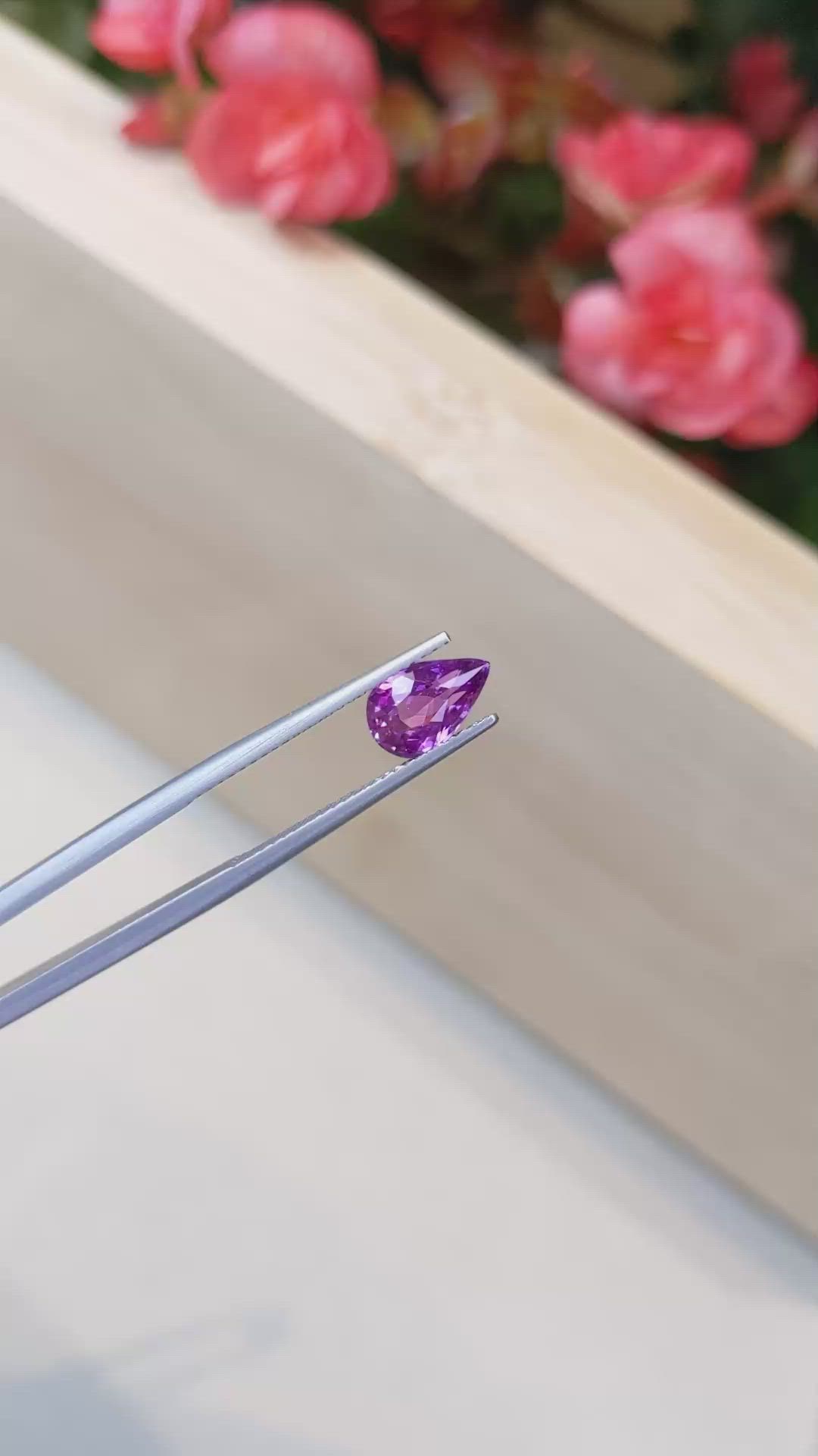 1.60 Ct. Purple Sapphire from Ceylon (Sri Lanka) Size Video