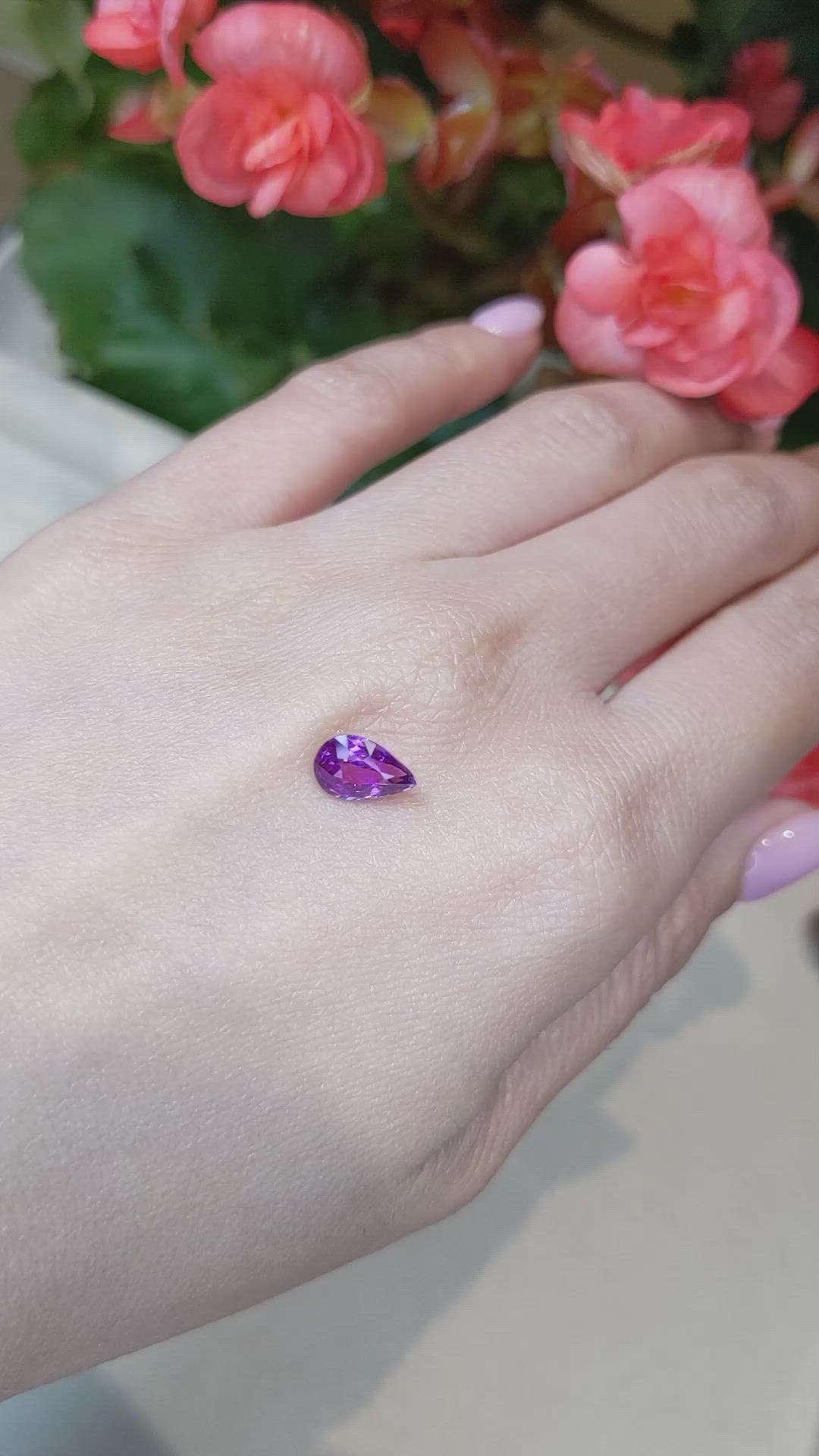 1.60 Ct. Purple Sapphire from Ceylon (Sri Lanka) Size Video