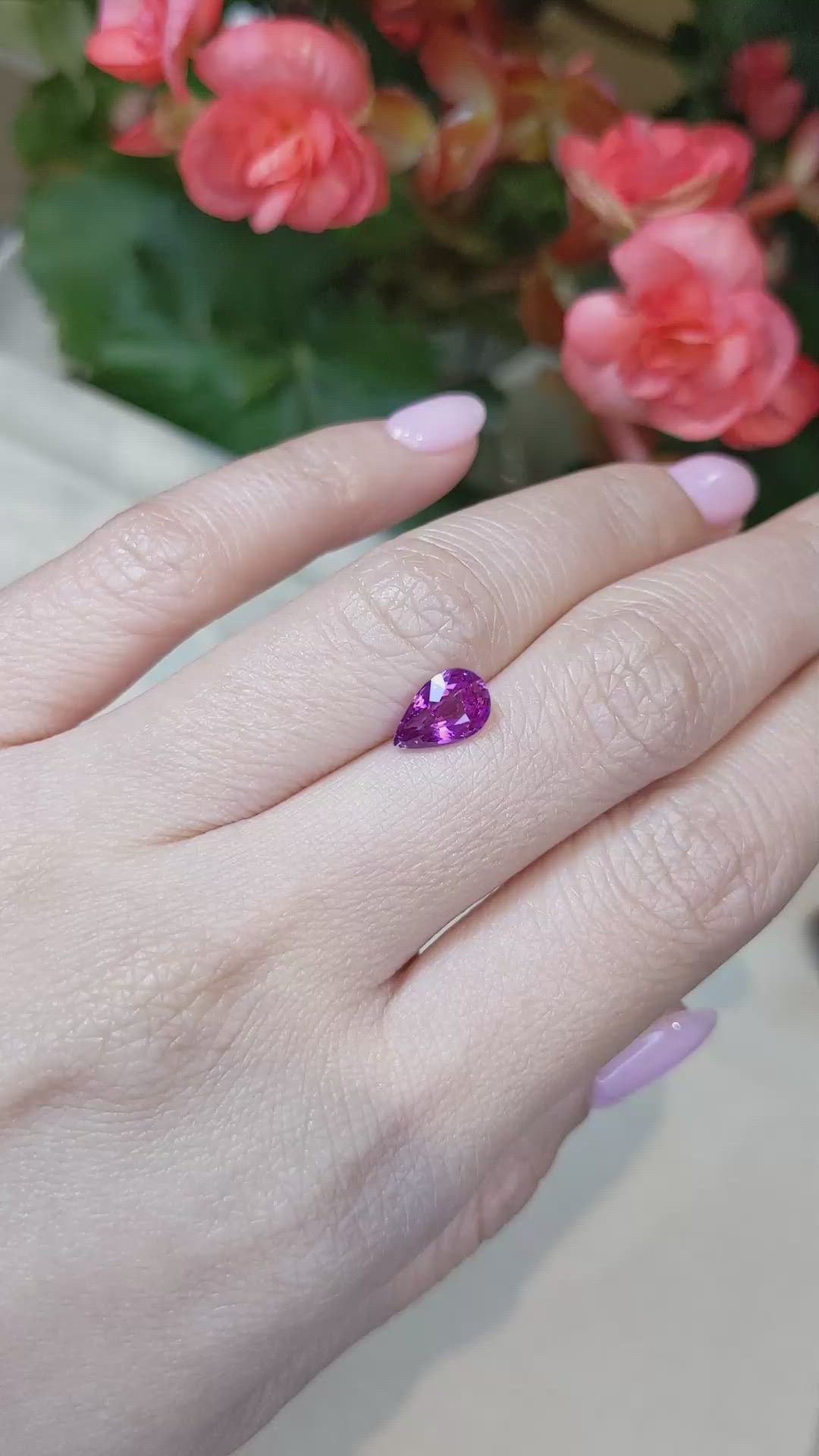 1.60 Ct. Purple Sapphire from Ceylon (Sri Lanka) Size Video
