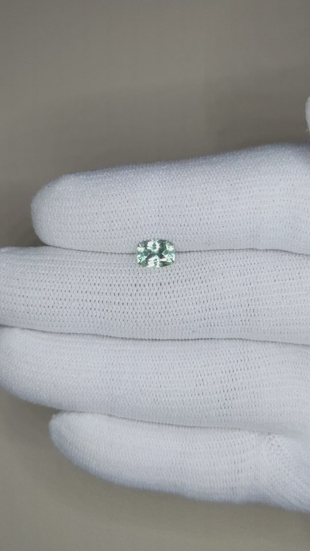 0.92 Ct. Green Sapphire from Montana Size Video