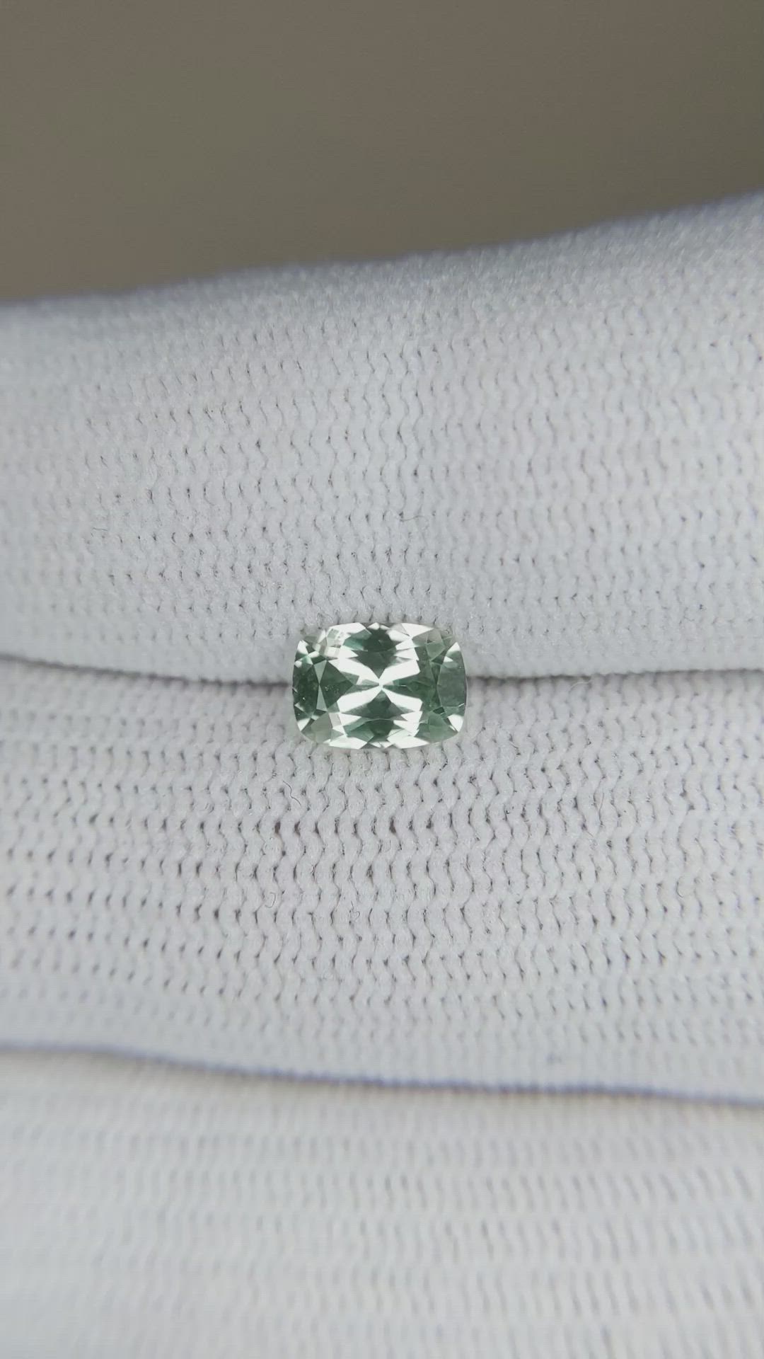 0.92 Ct. Green Sapphire from Montana Size Video