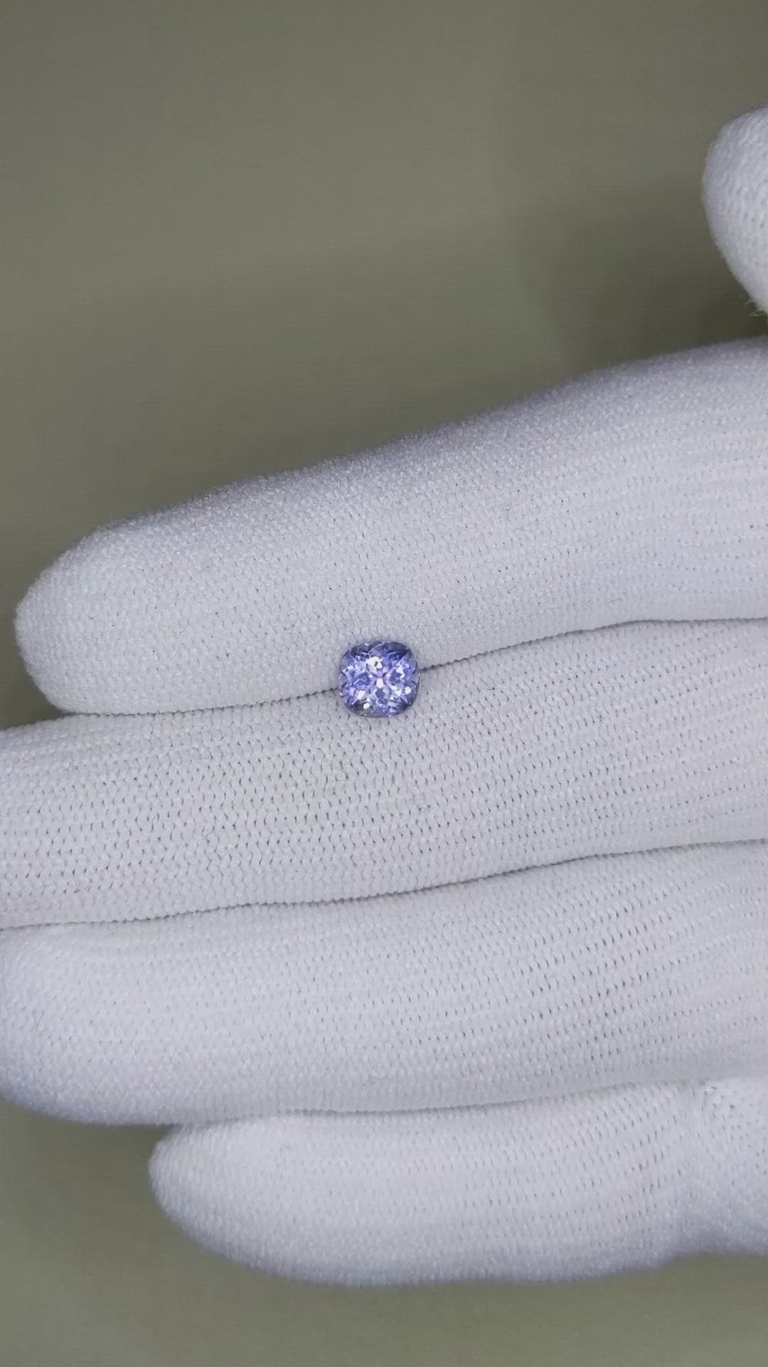 0.92 Ct. Bluish Purple Sapphire from Montana Size Video