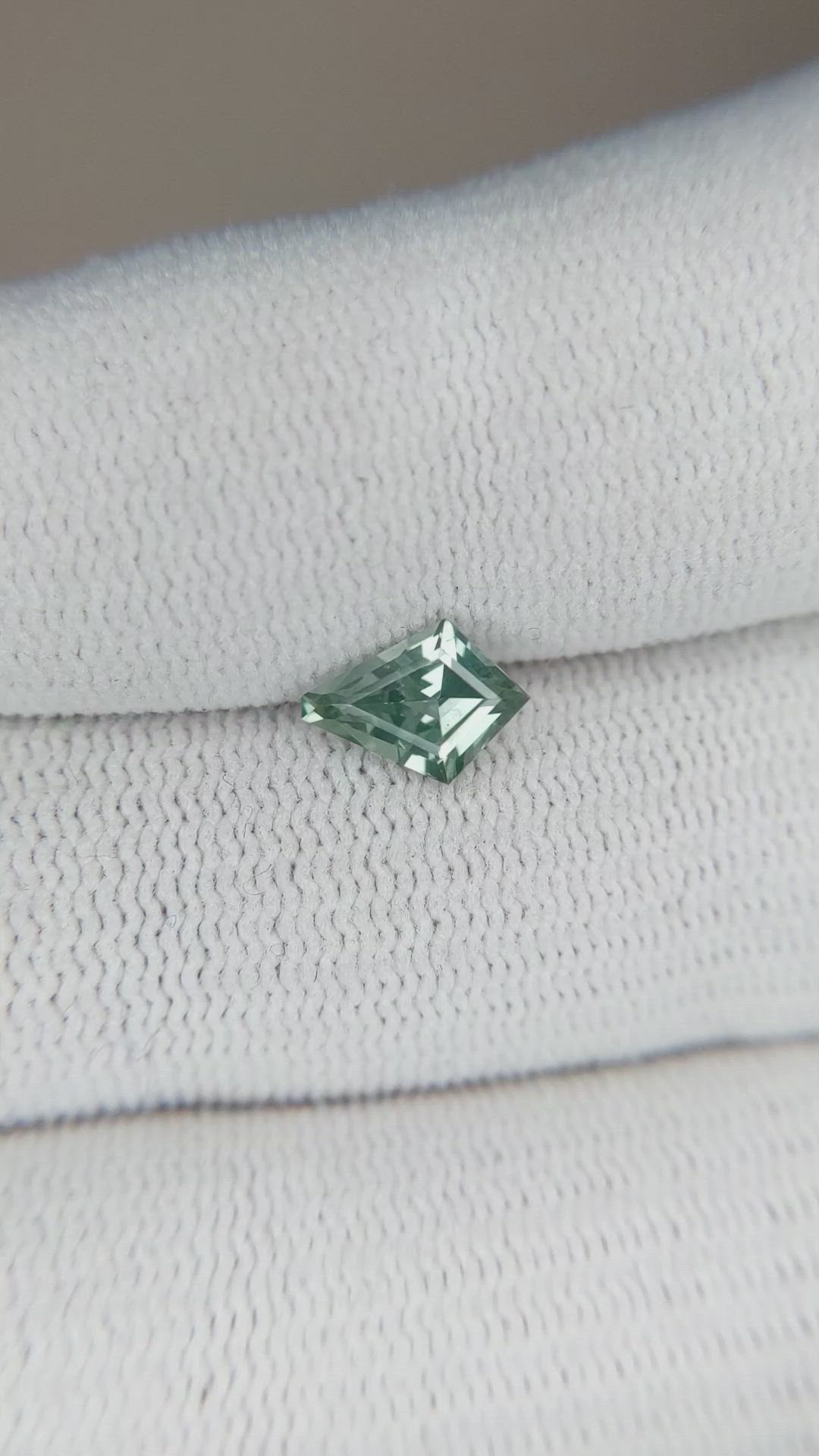 0.93 Ct. Green Sapphire from Montana Size Video