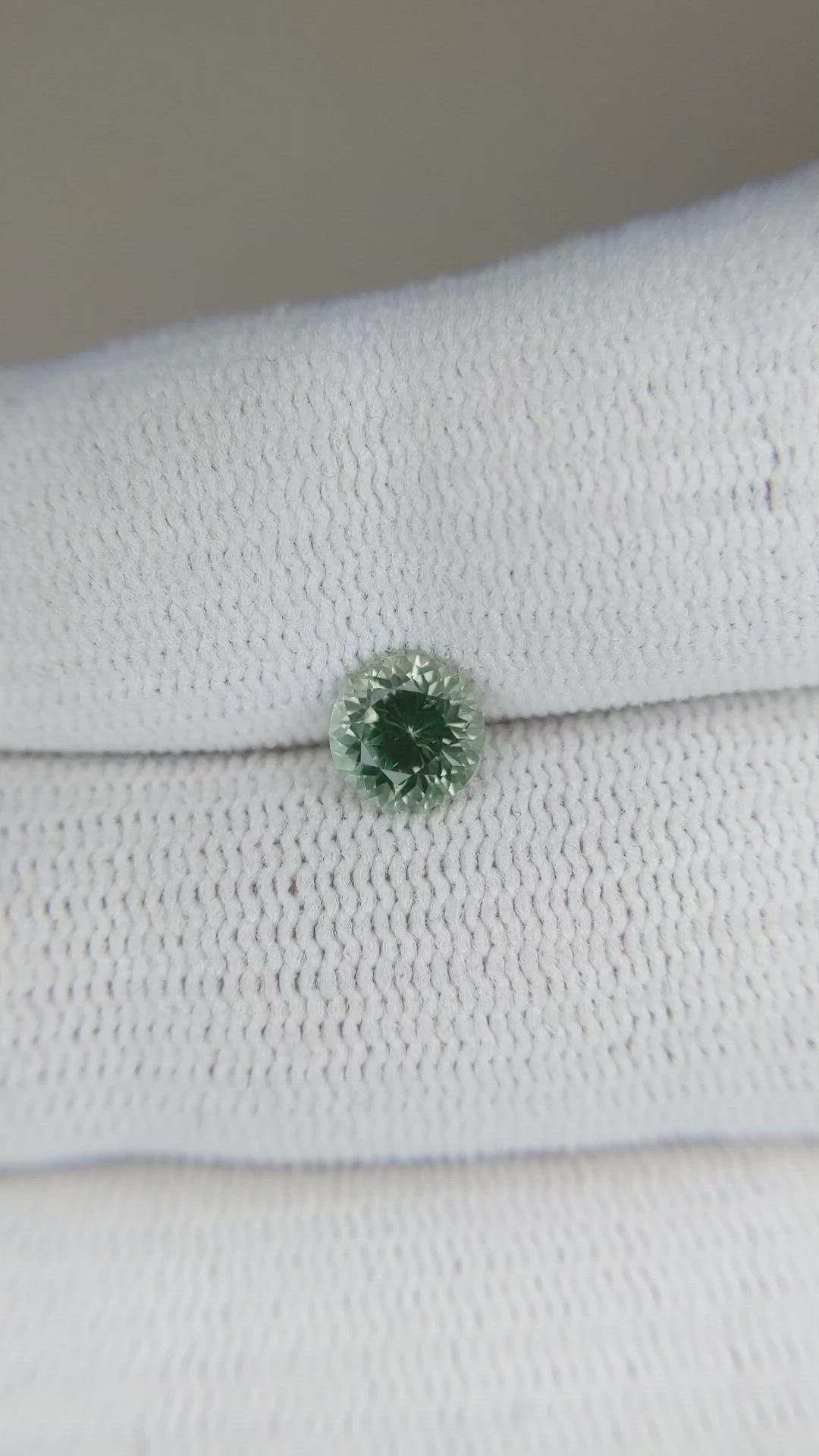 0.93 Ct. Green Sapphire from Montana Size Video