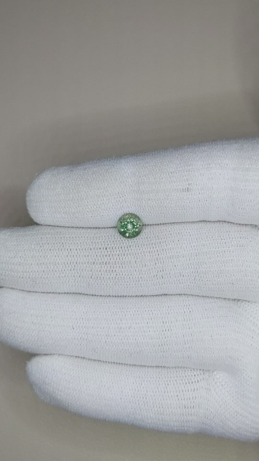 0.93 Ct. Green Sapphire from Montana Size Video