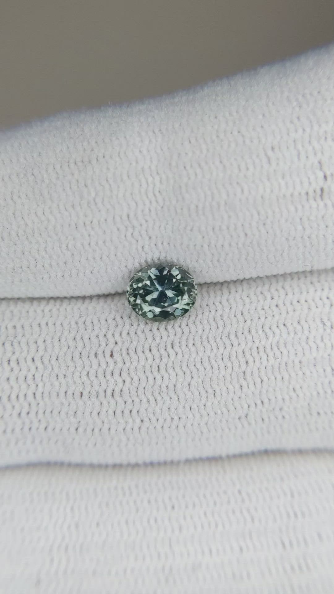 0.93 Ct. Bluish Green Sapphire from Montana Size Video