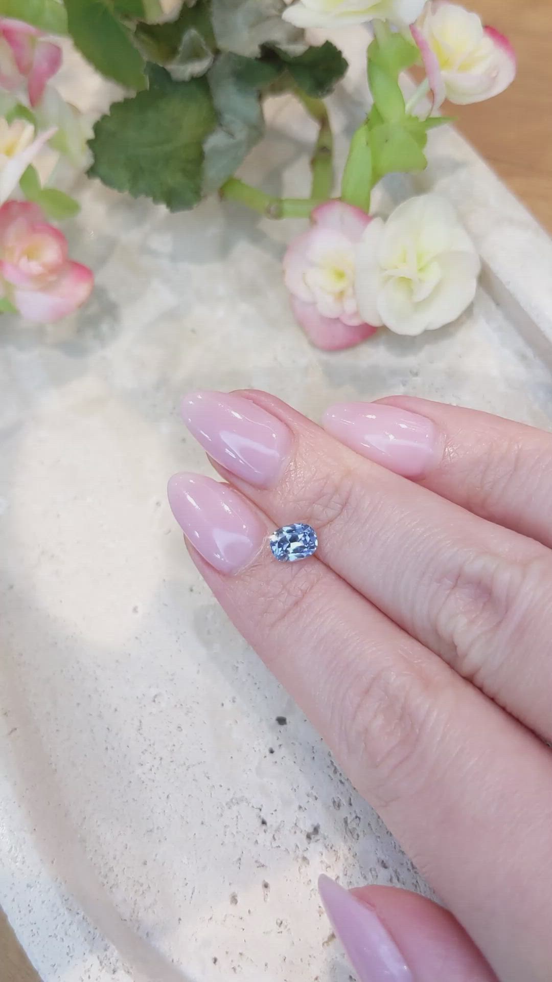 0.94 Ct. Blue Sapphire from Montana Size Video