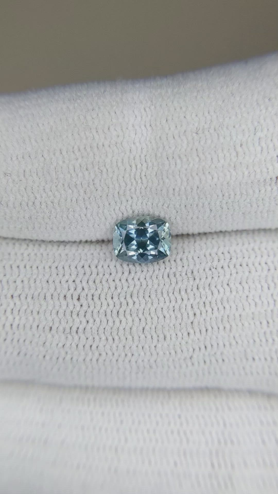 0.95 Ct. Bluish Green Sapphire from Montana Size Video