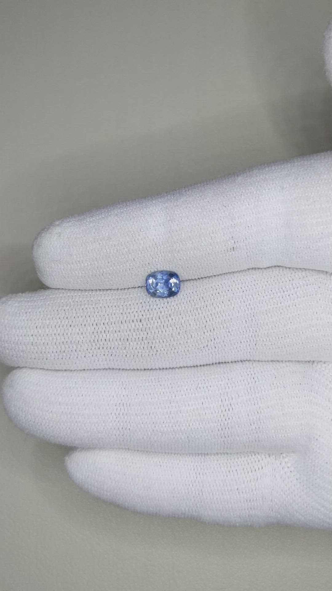 0.98 Ct. Blue Sapphire from Montana Size Video