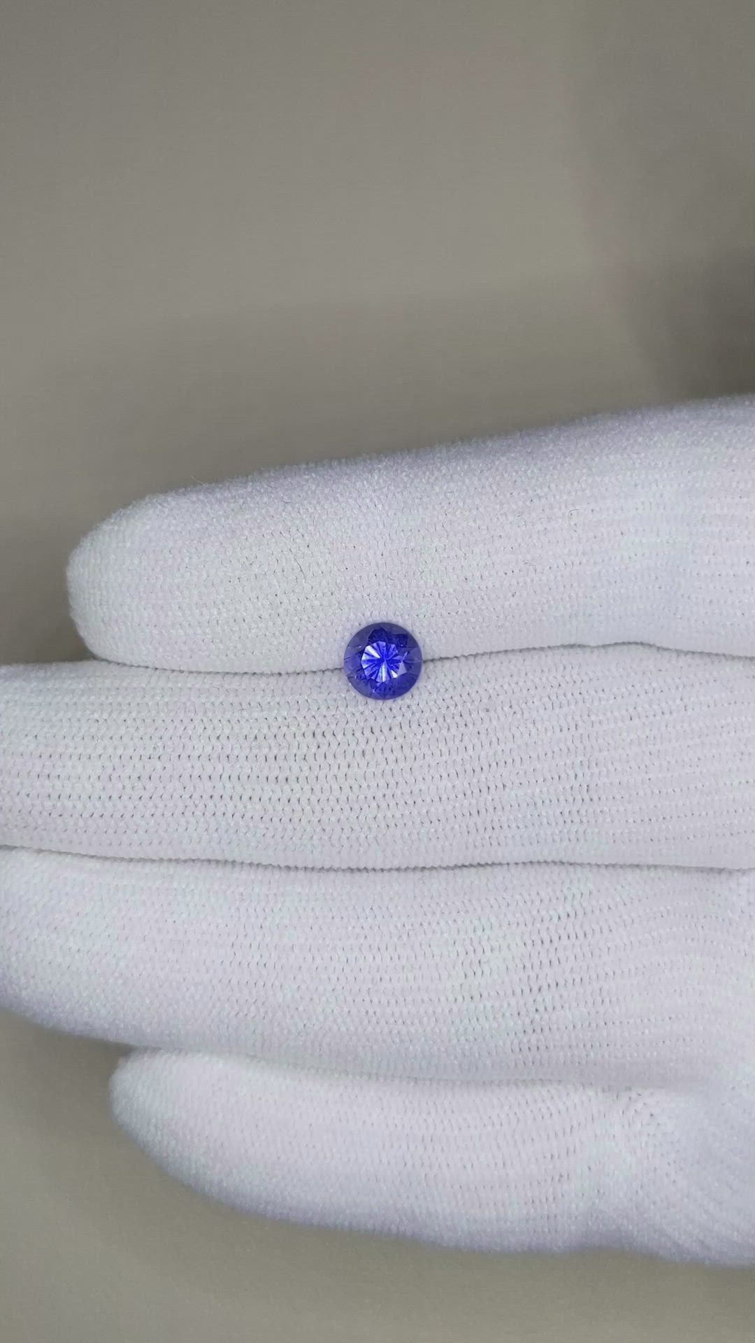 1.15 Ct. Purplish Blue Sapphire from Montana Size Video