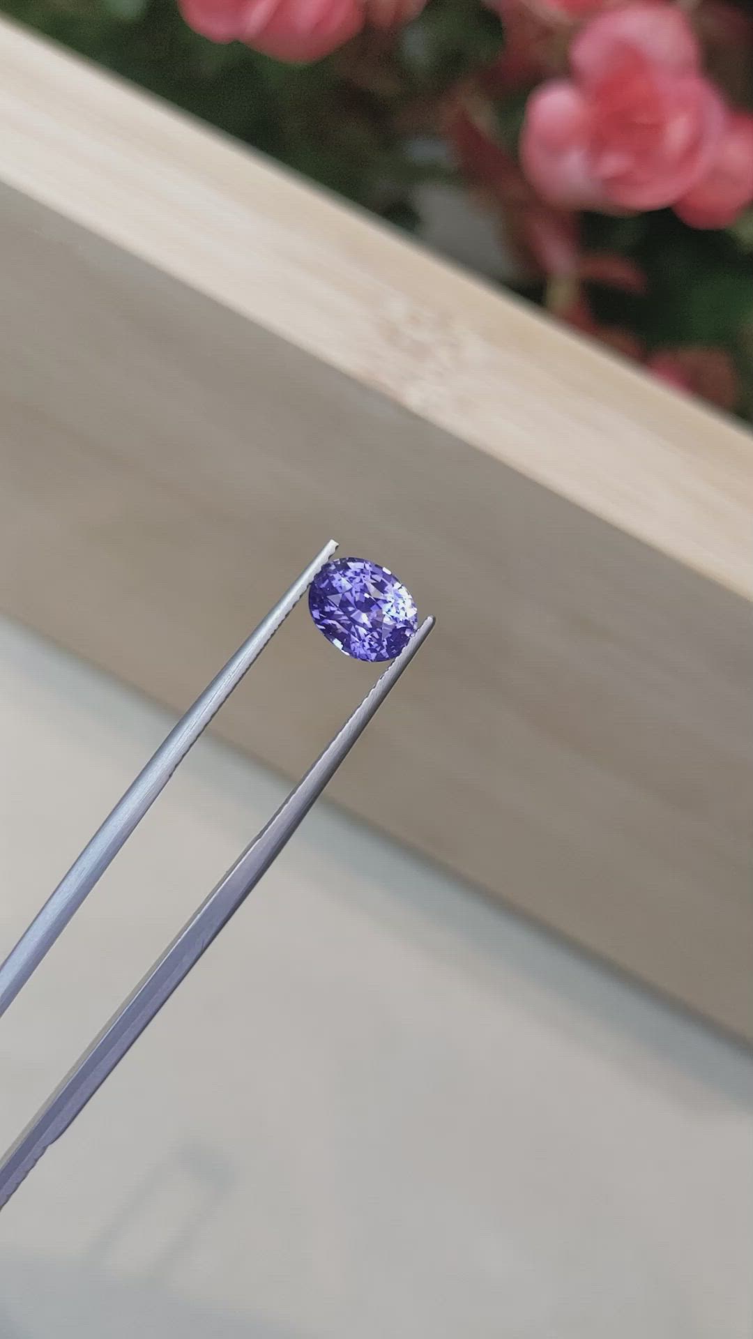 2.17 Ct. Purple Sapphire from Ceylon (Sri Lanka) Size Video