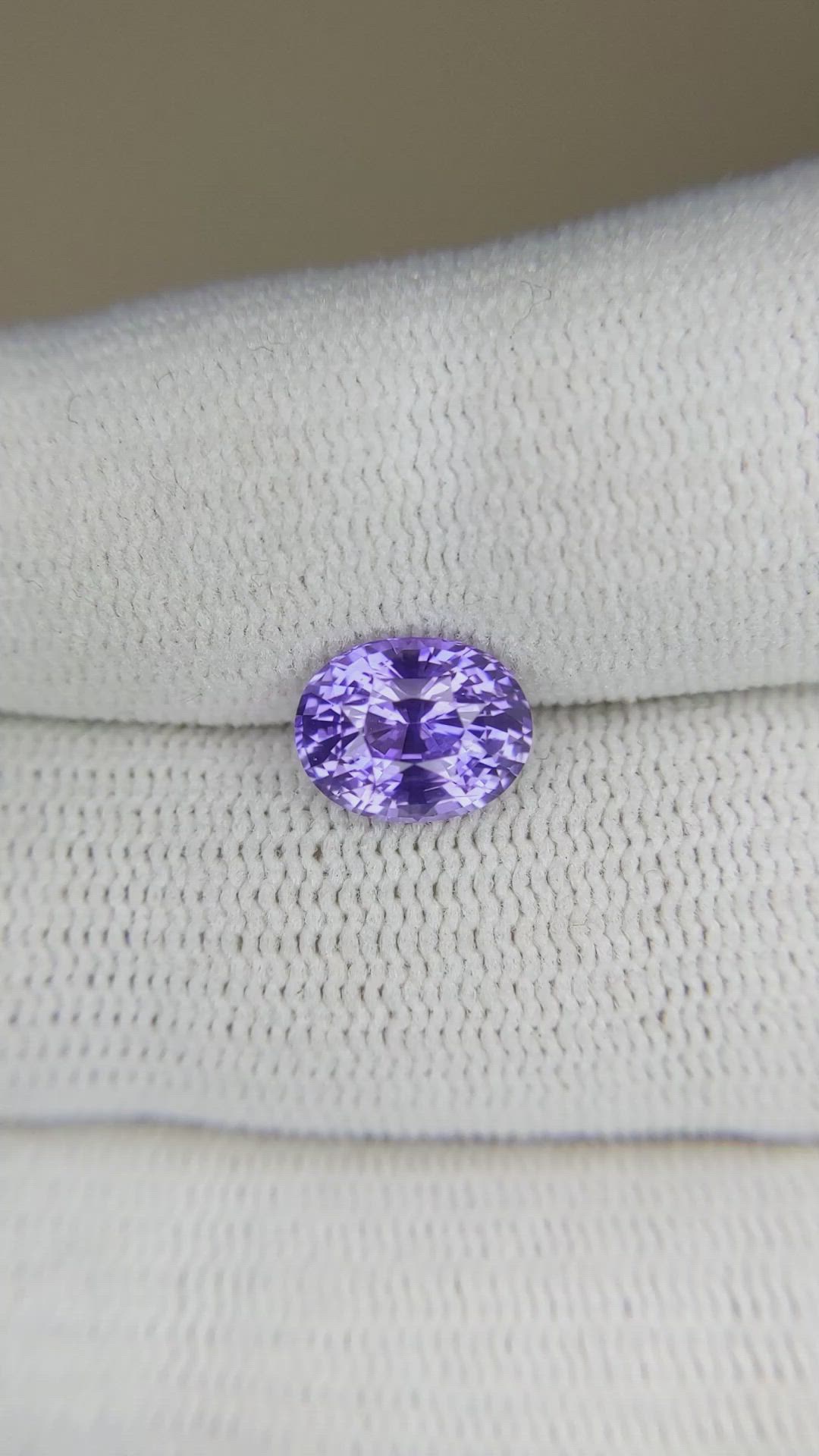 2.17 Ct. Purple Sapphire from Ceylon (Sri Lanka) Size Video