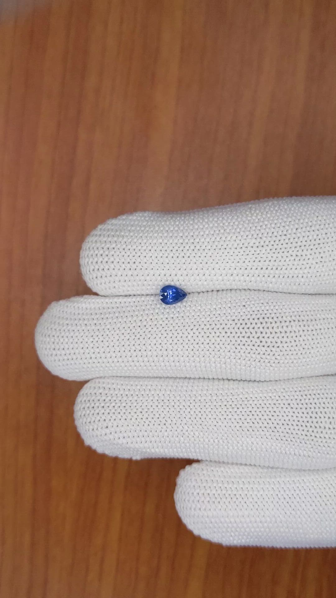 0.53 Ct. Blue Sapphire from Ceylon (Sri Lanka) Size Video