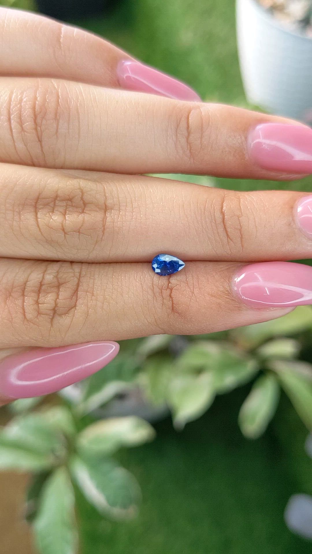 0.53 Ct. Blue Sapphire from Ceylon (Sri Lanka) Size Video