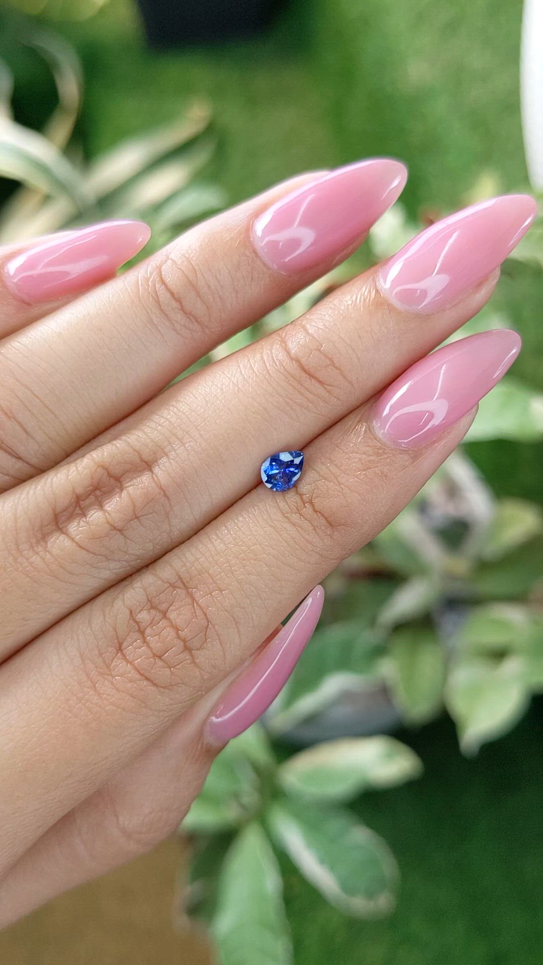 0.43 Ct. Blue Sapphire from Ceylon (Sri Lanka) Size Video