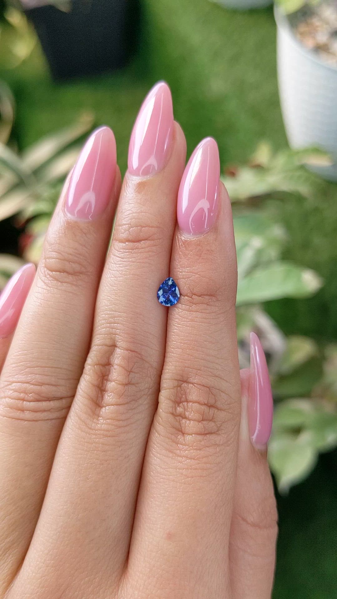 0.43 Ct. Blue Sapphire from Ceylon (Sri Lanka) Size Video