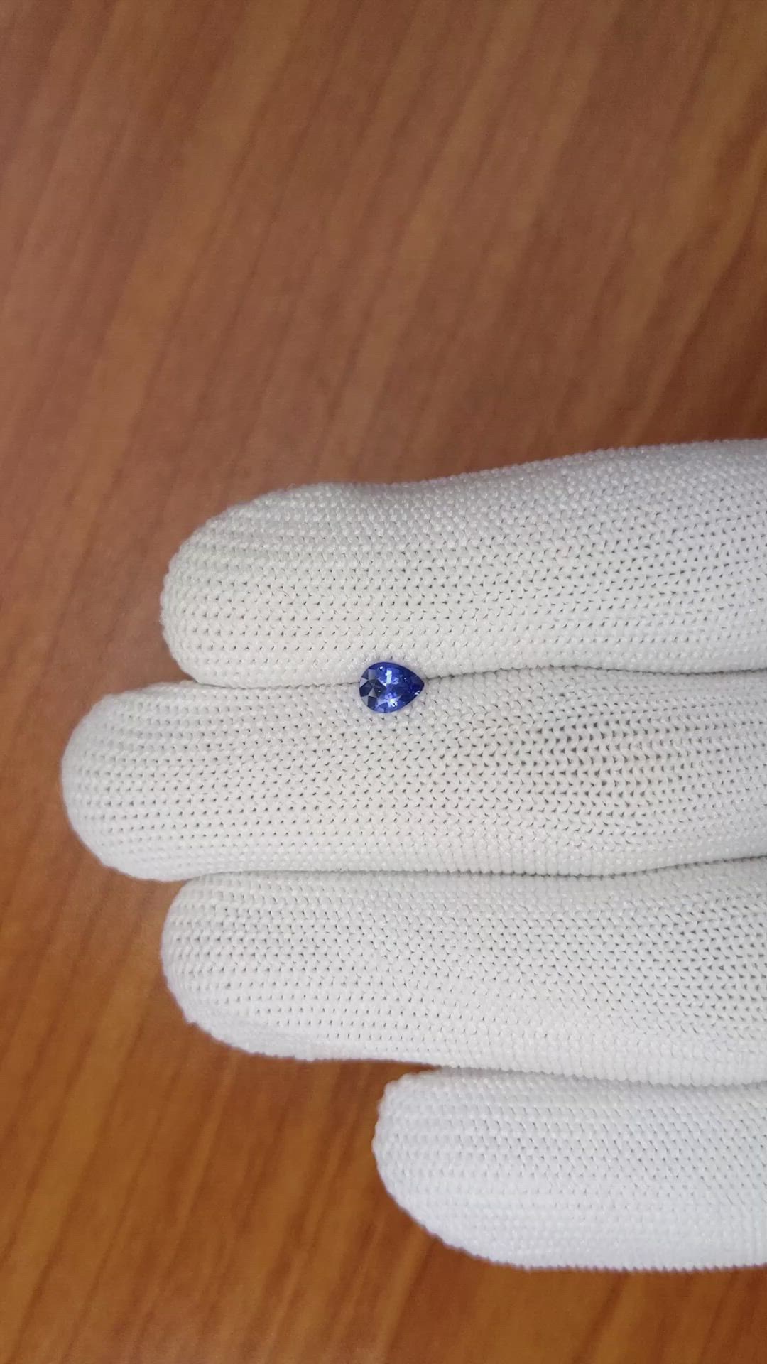0.43 Ct. Blue Sapphire from Ceylon (Sri Lanka) Size Video