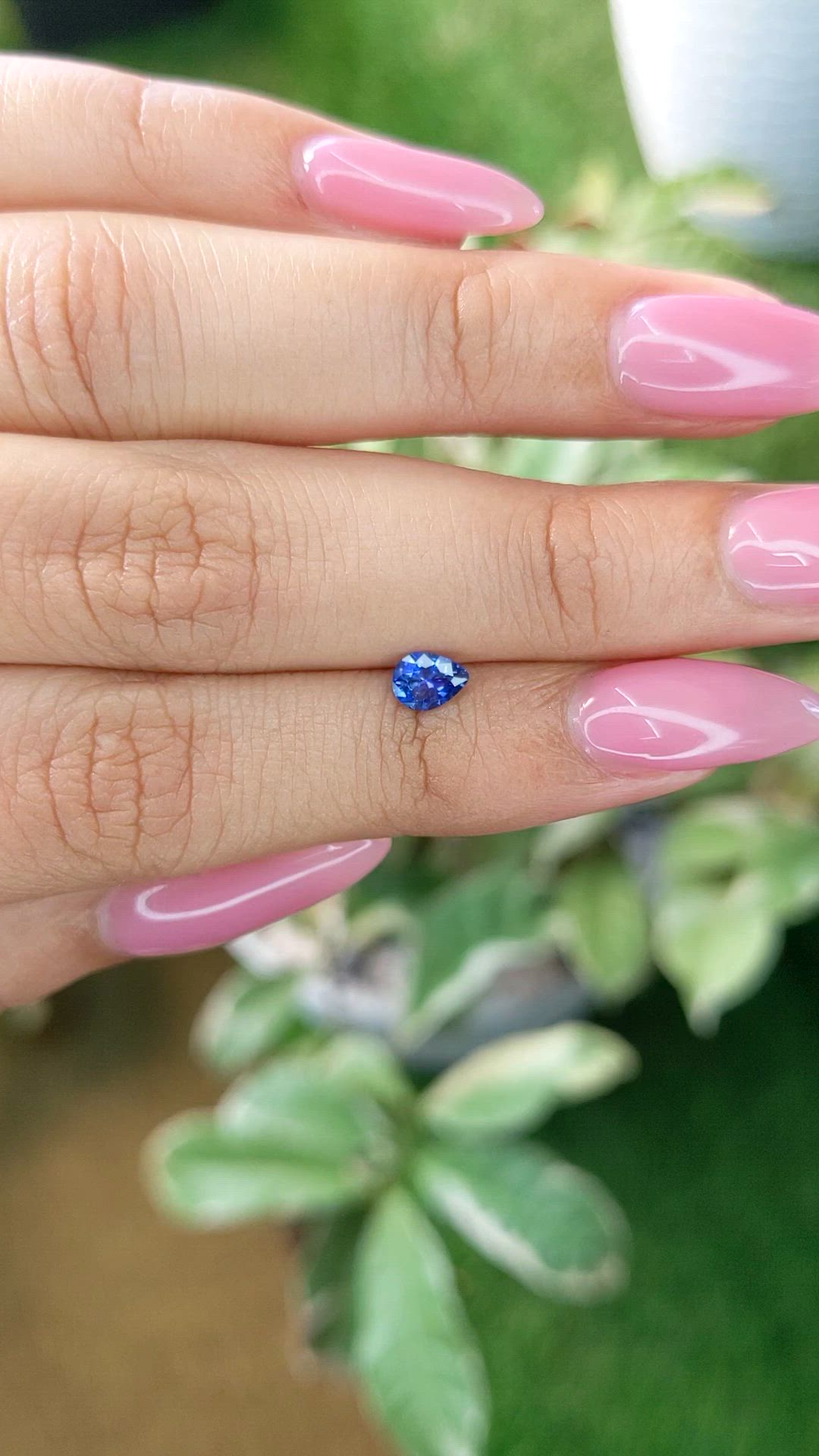 0.43 Ct. Blue Sapphire from Ceylon (Sri Lanka) Size Video