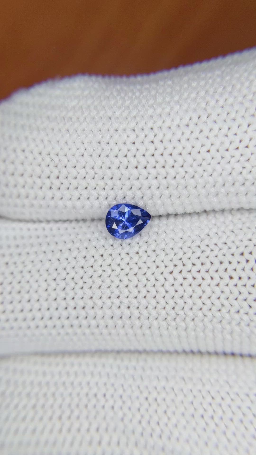0.43 Ct. Blue Sapphire from Ceylon (Sri Lanka) Size Video
